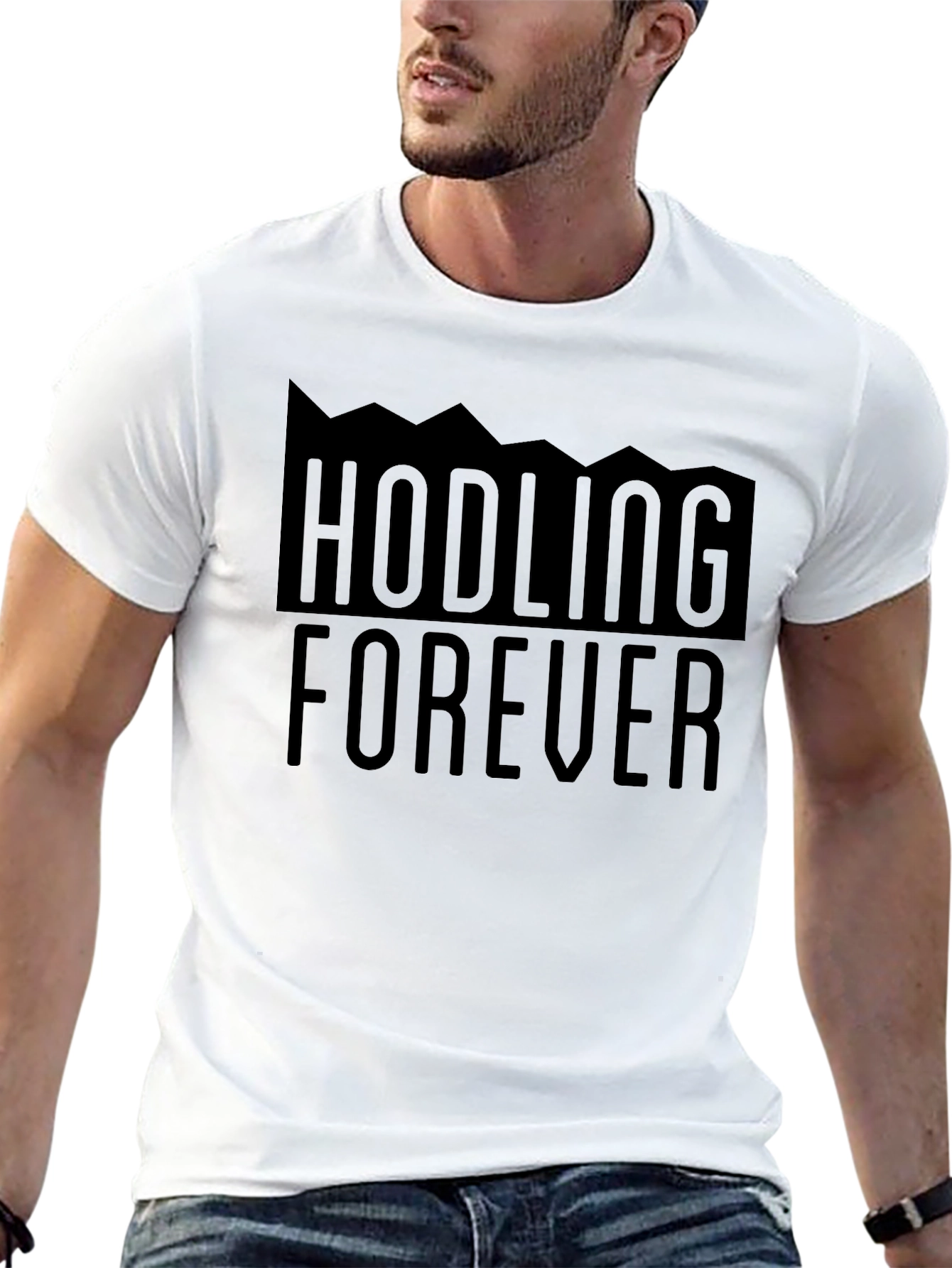 HODLING FOREVER Crypto Investor Black Graphic Tee