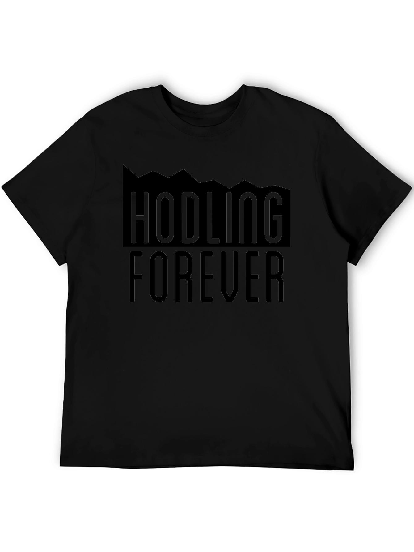 HODLING FOREVER Crypto Investor Black Graphic Tee