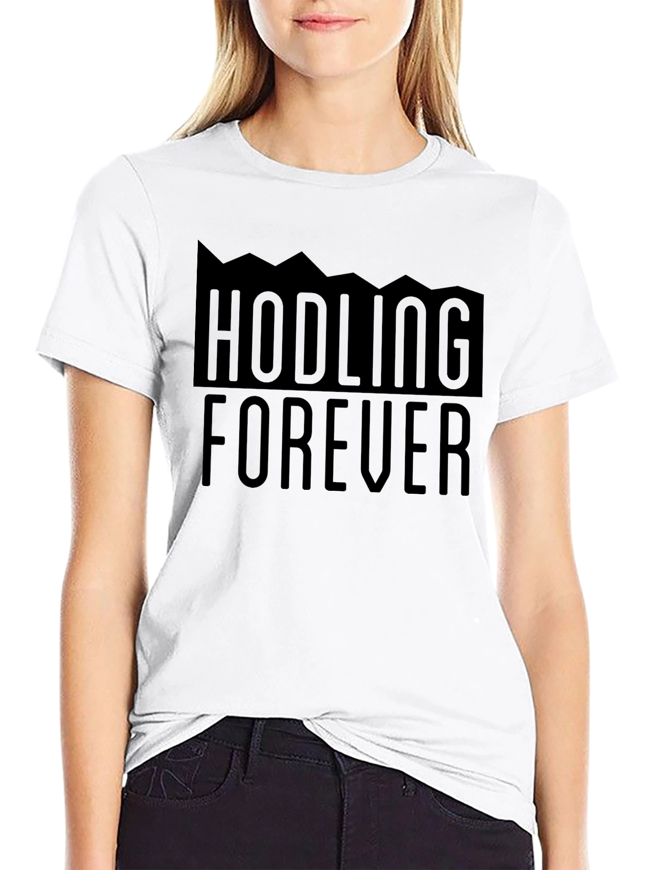 HODLING FOREVER Crypto Investor Black Graphic Tee