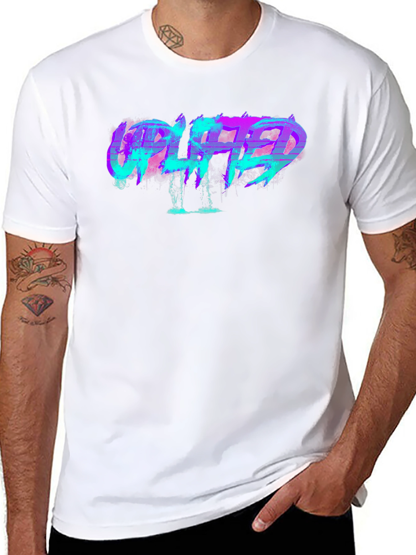 Uplifted Graphic Print Crewneck T-Shirt