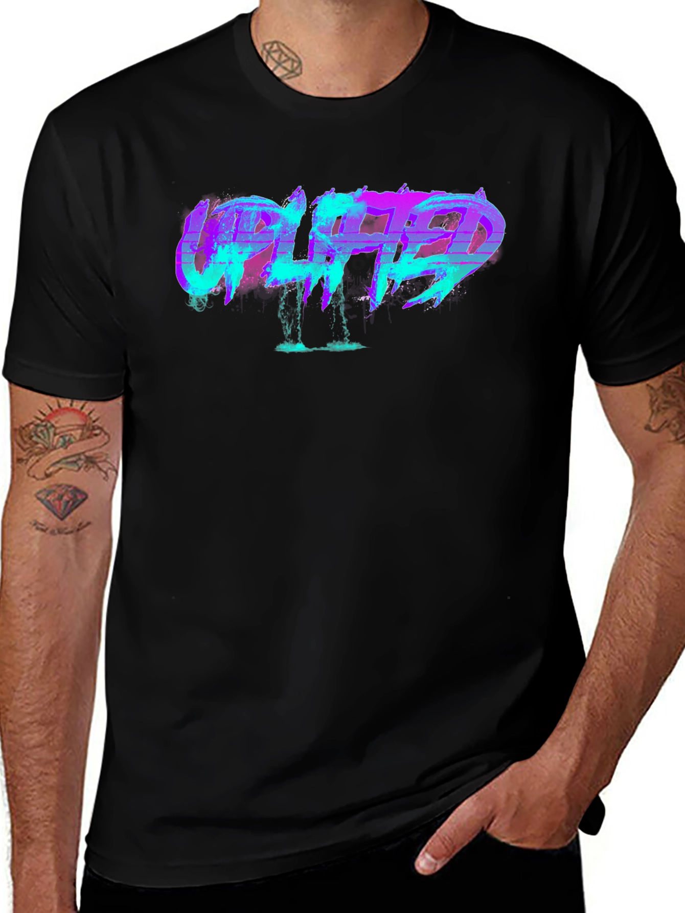 Uplifted Graphic Print Crewneck T-Shirt
