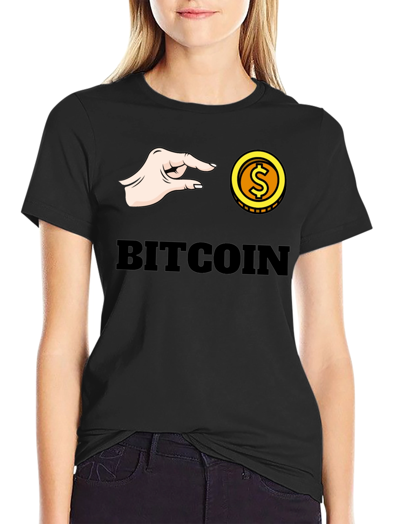Bitcoin Pinch T-Shirt - Crypto Graphic Tee