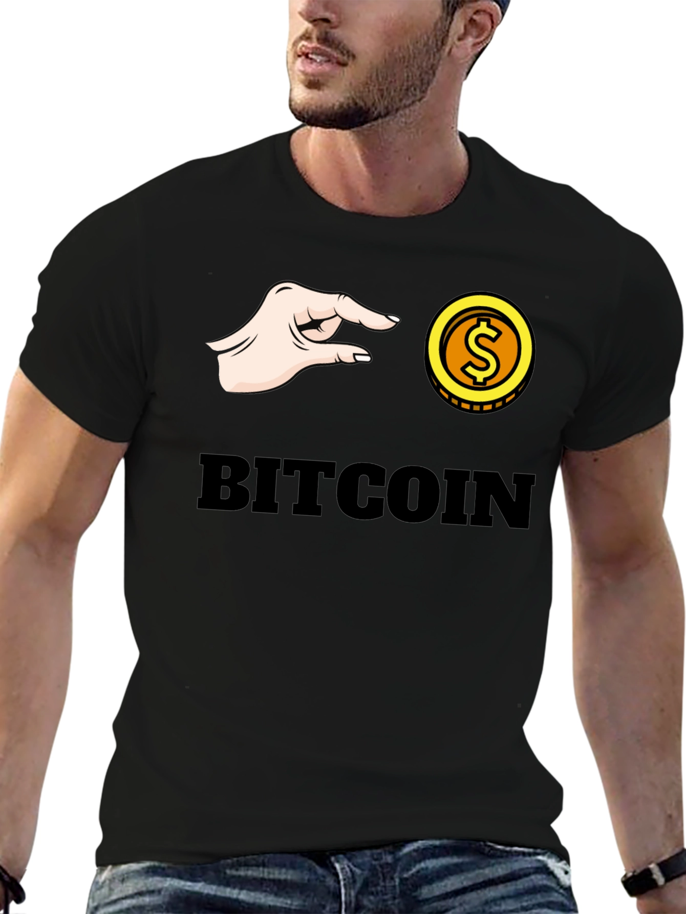 Bitcoin Pinch T-Shirt - Crypto Graphic Tee
