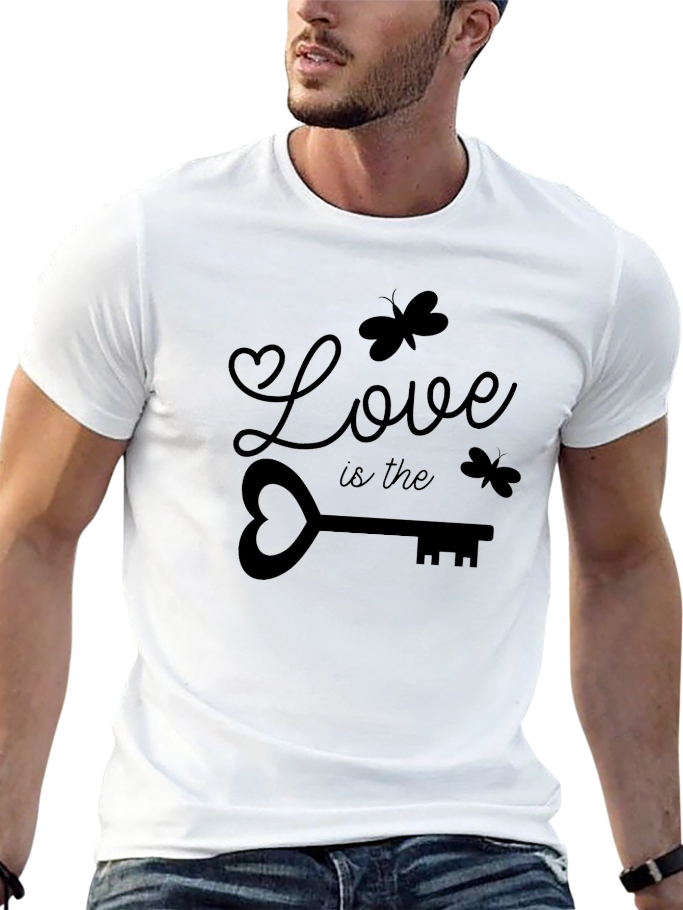 Love Is The Key Graphic Tee - Black