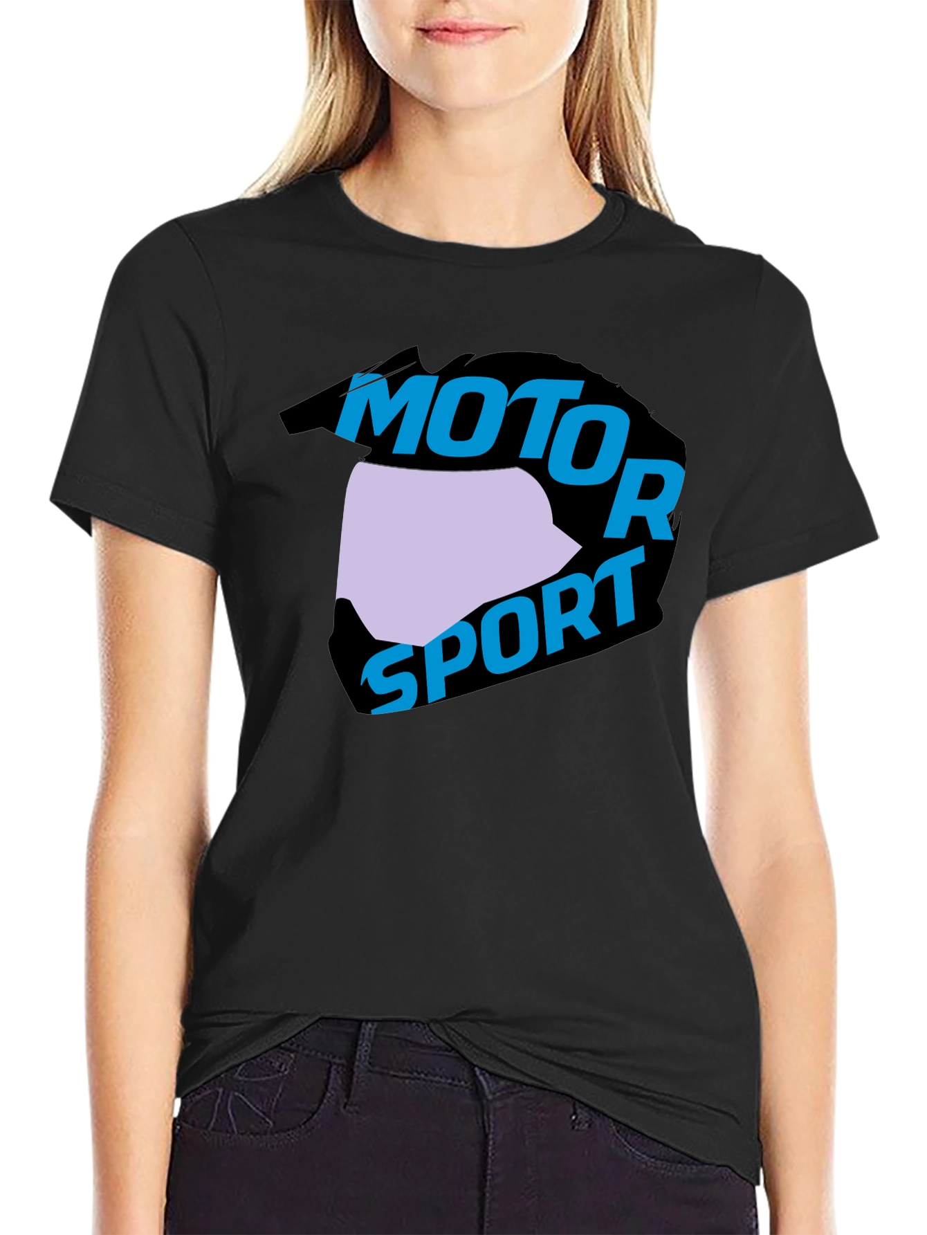 Motorsport Helmet Graphic Black T-Shirt