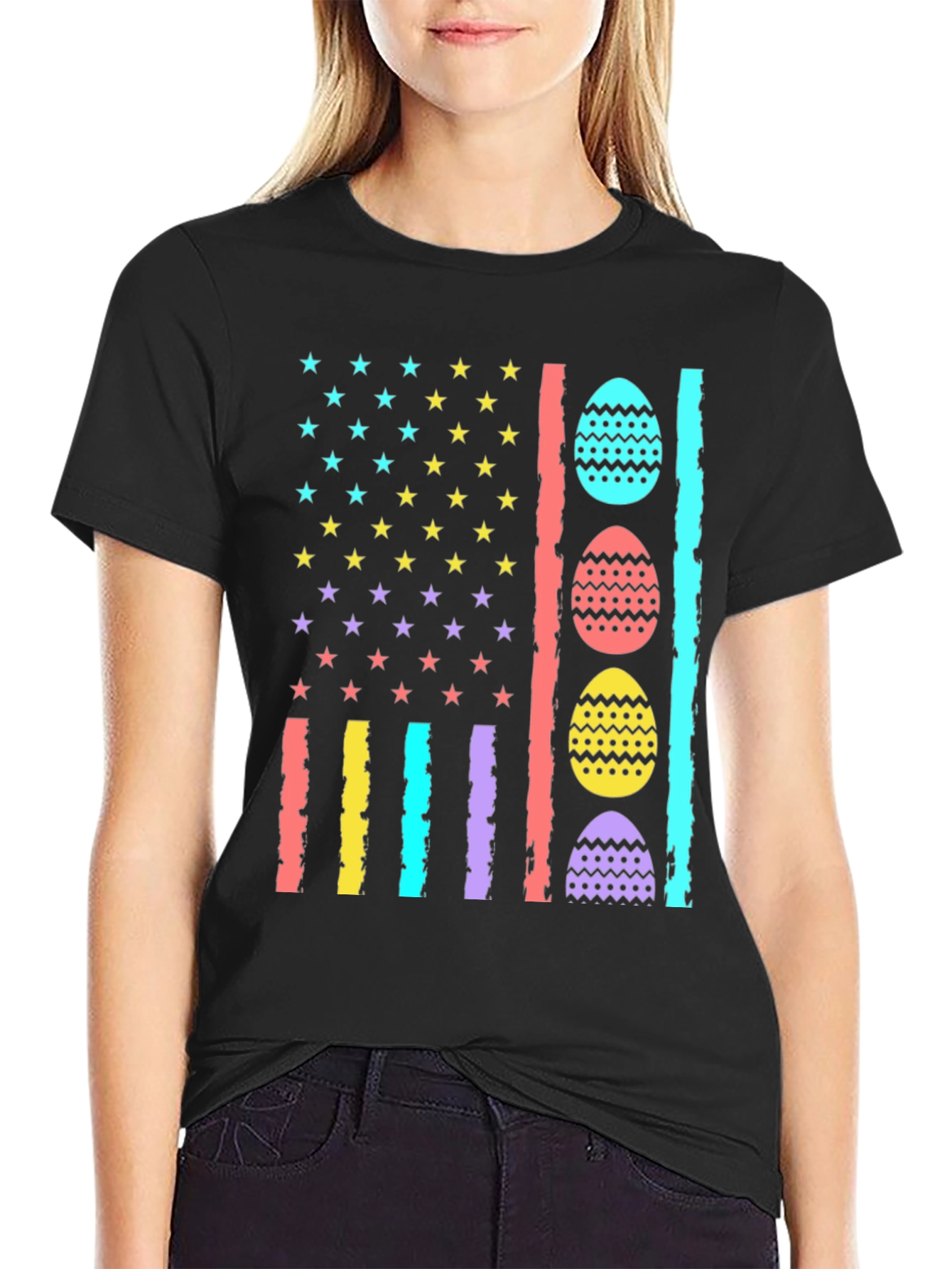 Easter Egg American Flag T-Shirt
