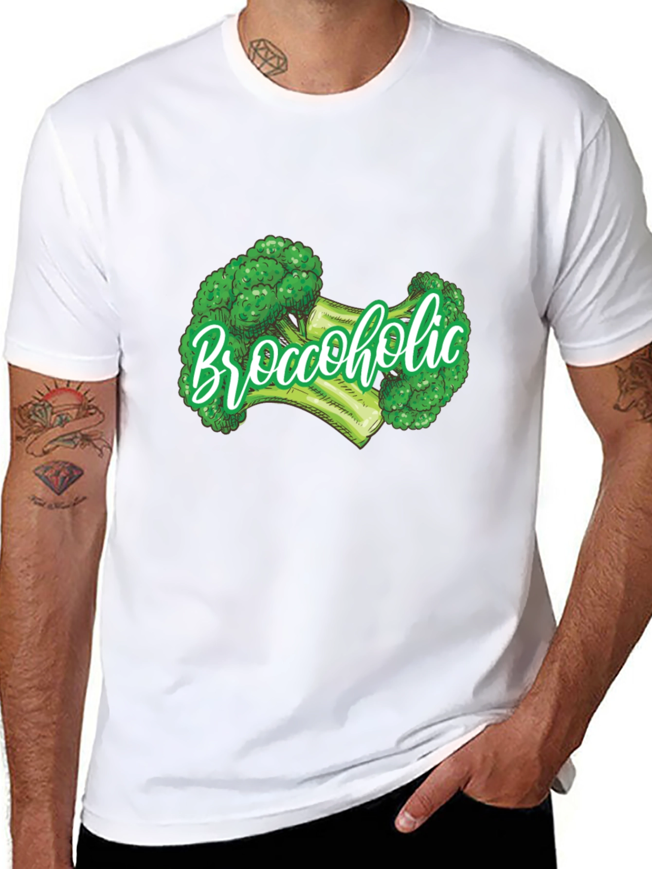 Broccoholic Graphic Tee - Funny Broccoli Lover T-Shirt