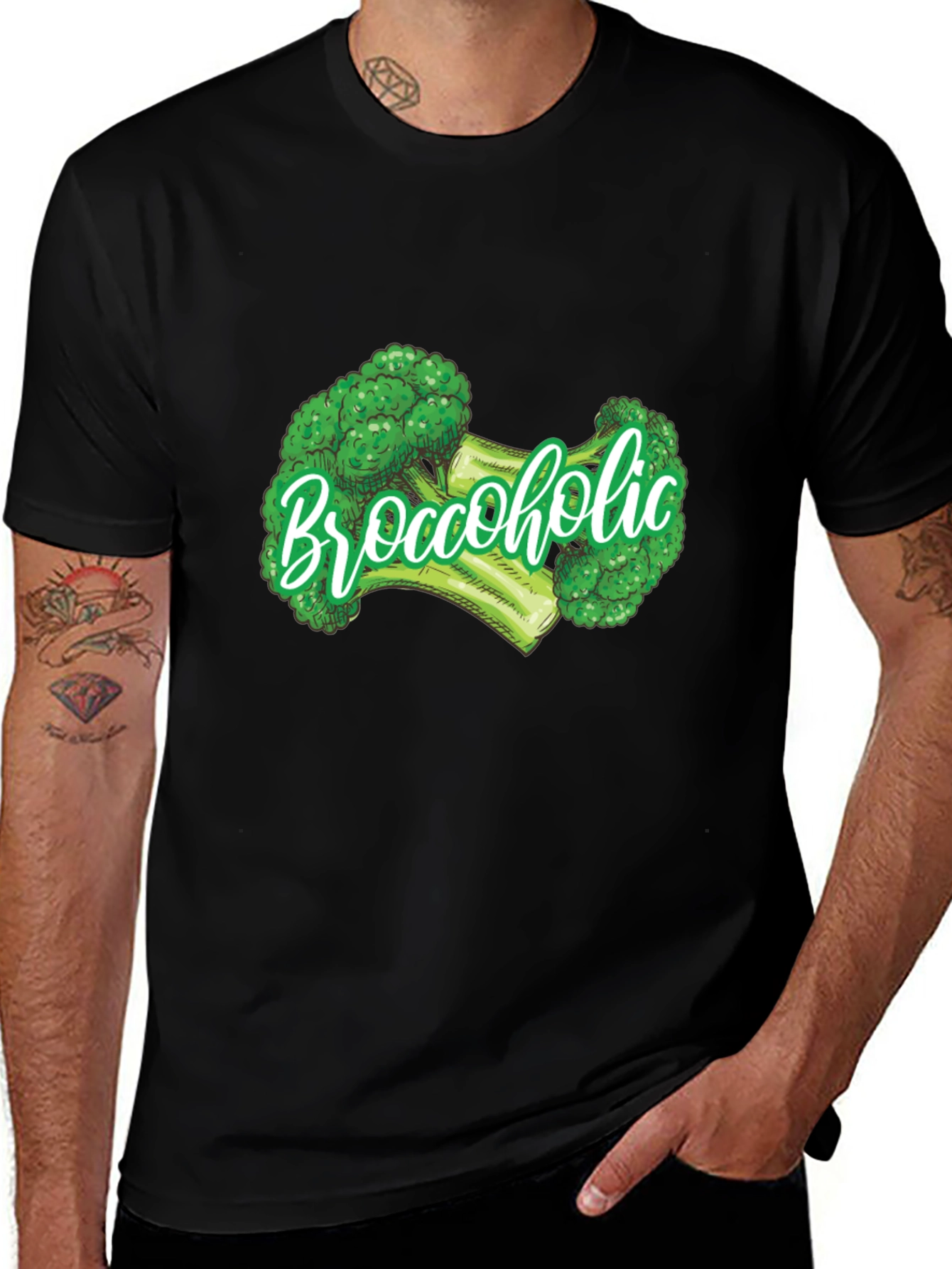 Broccoholic Graphic Tee - Funny Broccoli Lover T-Shirt