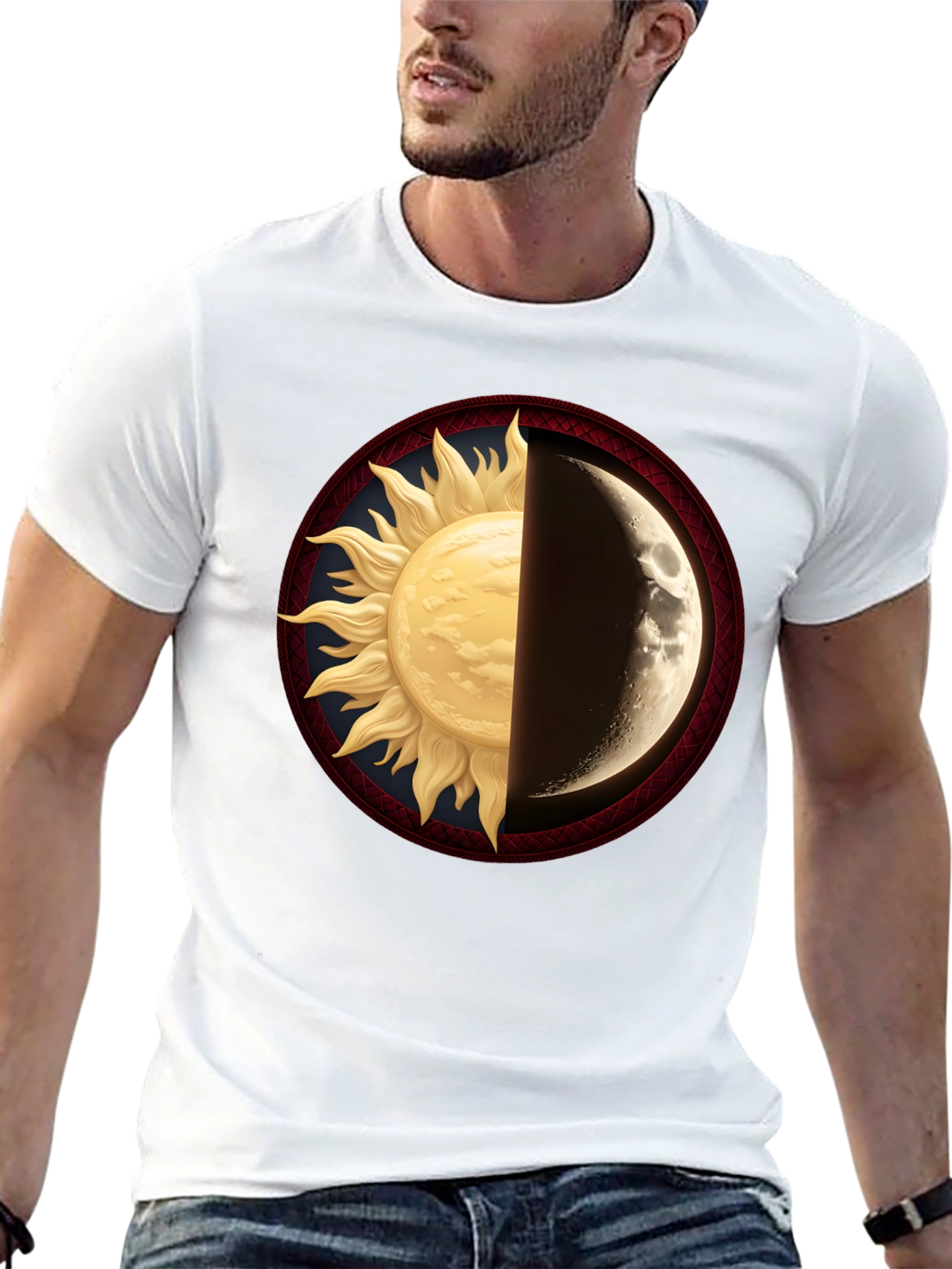 Sun and Moon Graphic Tee - Celestial Balance