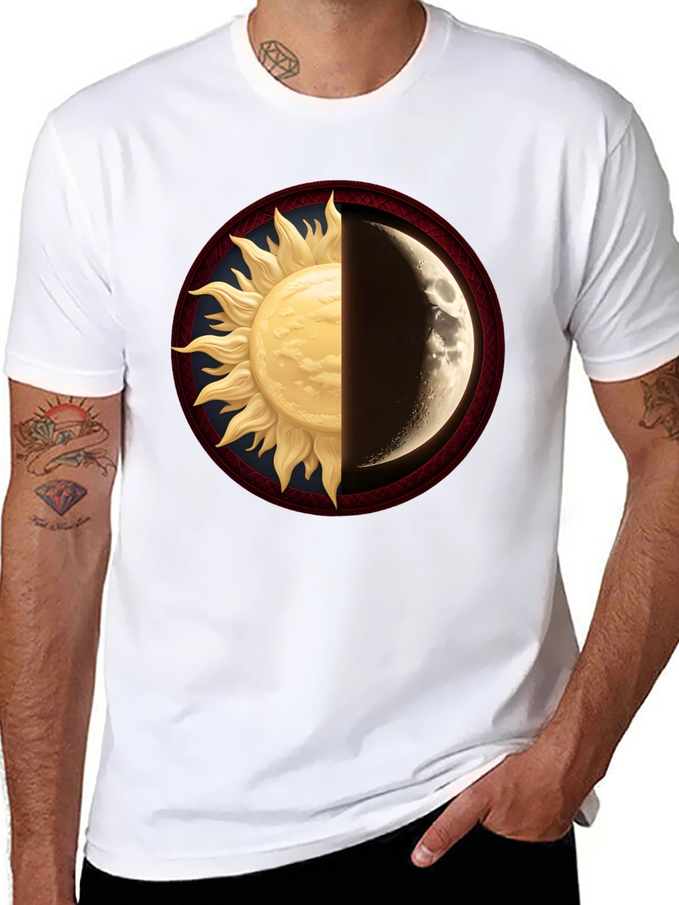 Sun and Moon Graphic Tee - Celestial Balance