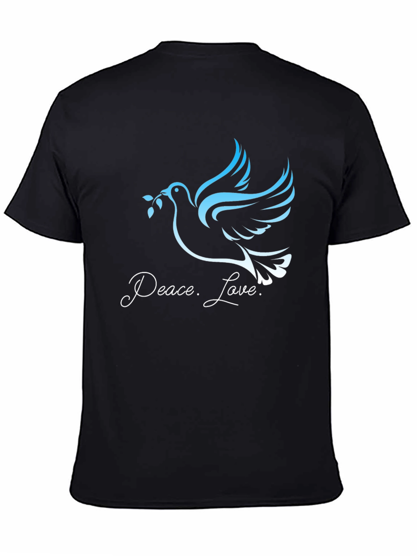 Peace and Love Dove Graphic Tee - Black