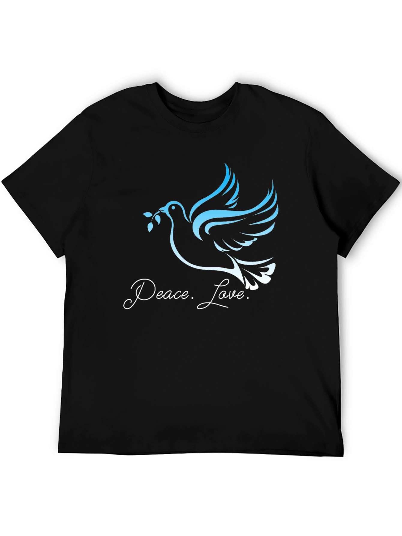 Peace and Love Dove Graphic Tee - Black