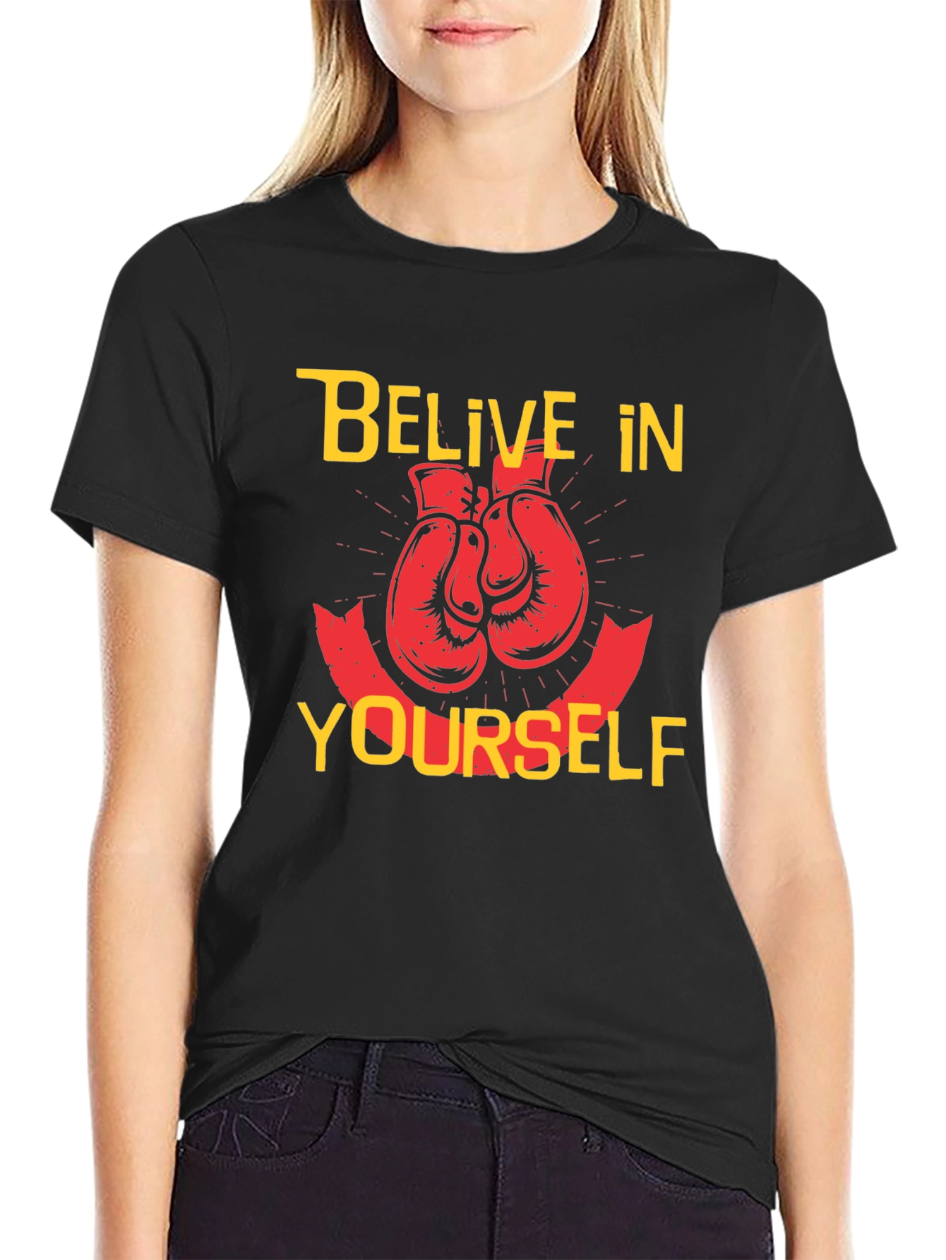 Believe in Yourself Boxing Gloves T-Shirt