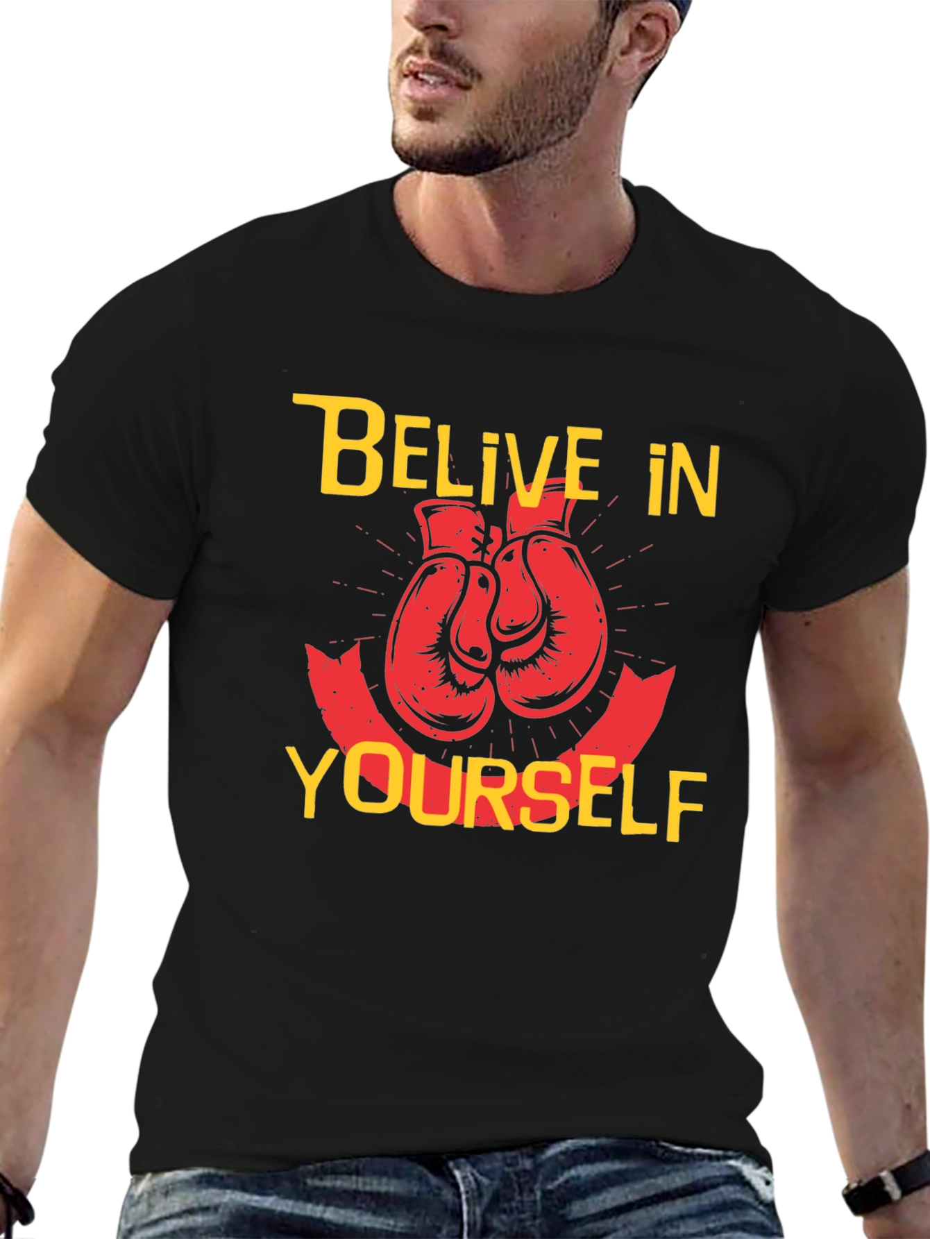 Believe in Yourself Boxing Gloves T-Shirt