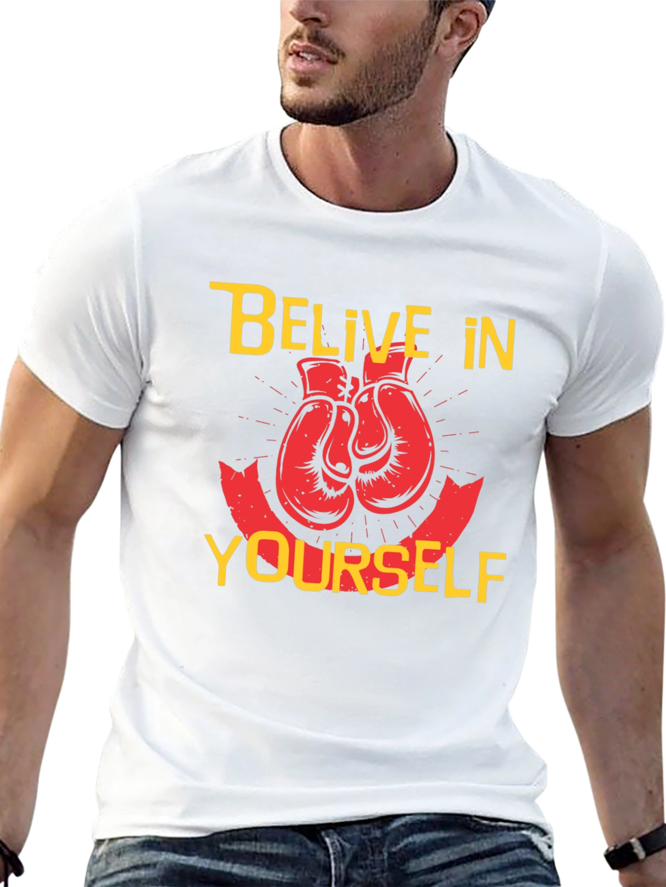 Believe in Yourself Boxing Gloves T-Shirt
