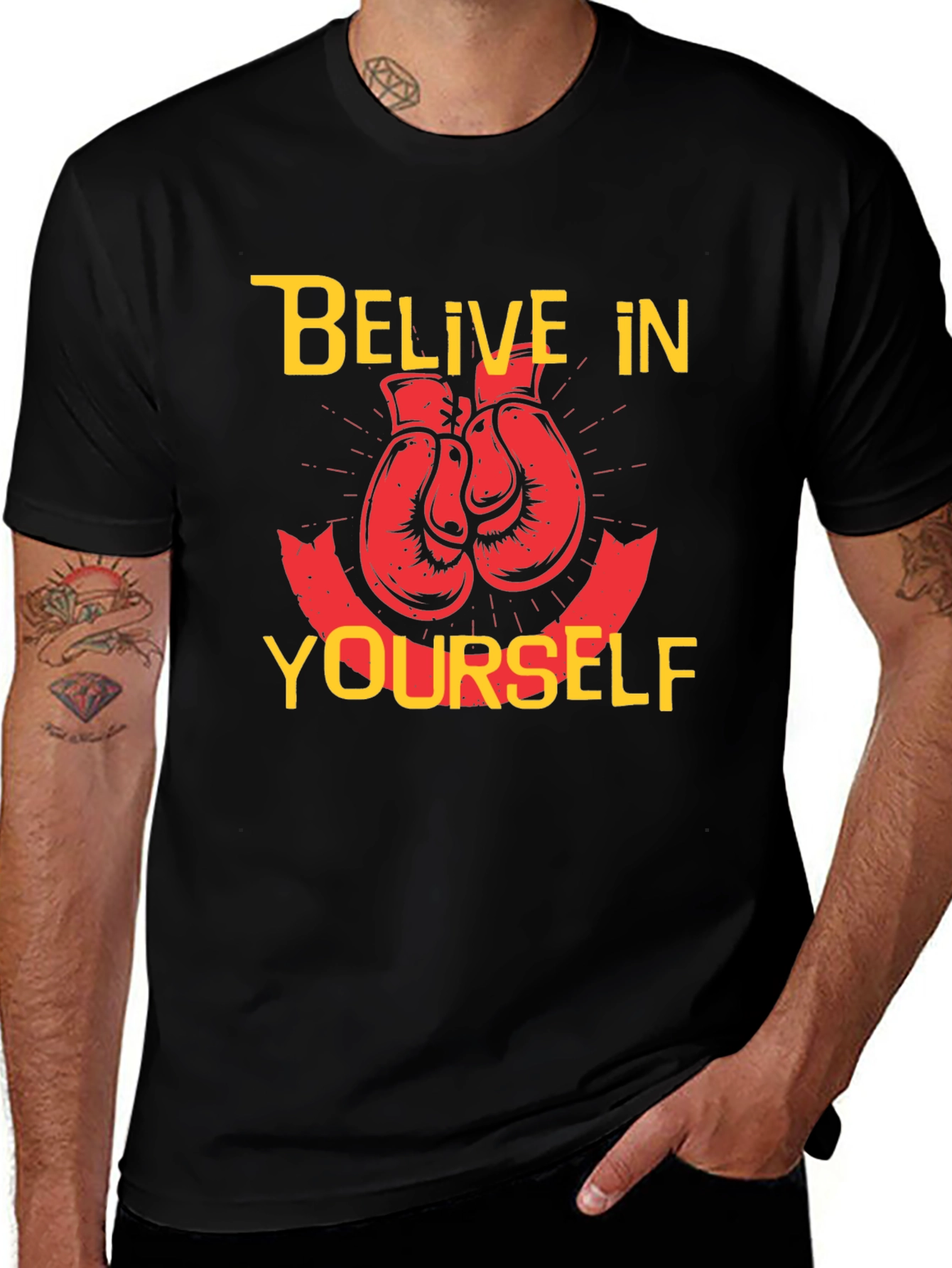Believe in Yourself Boxing Gloves T-Shirt