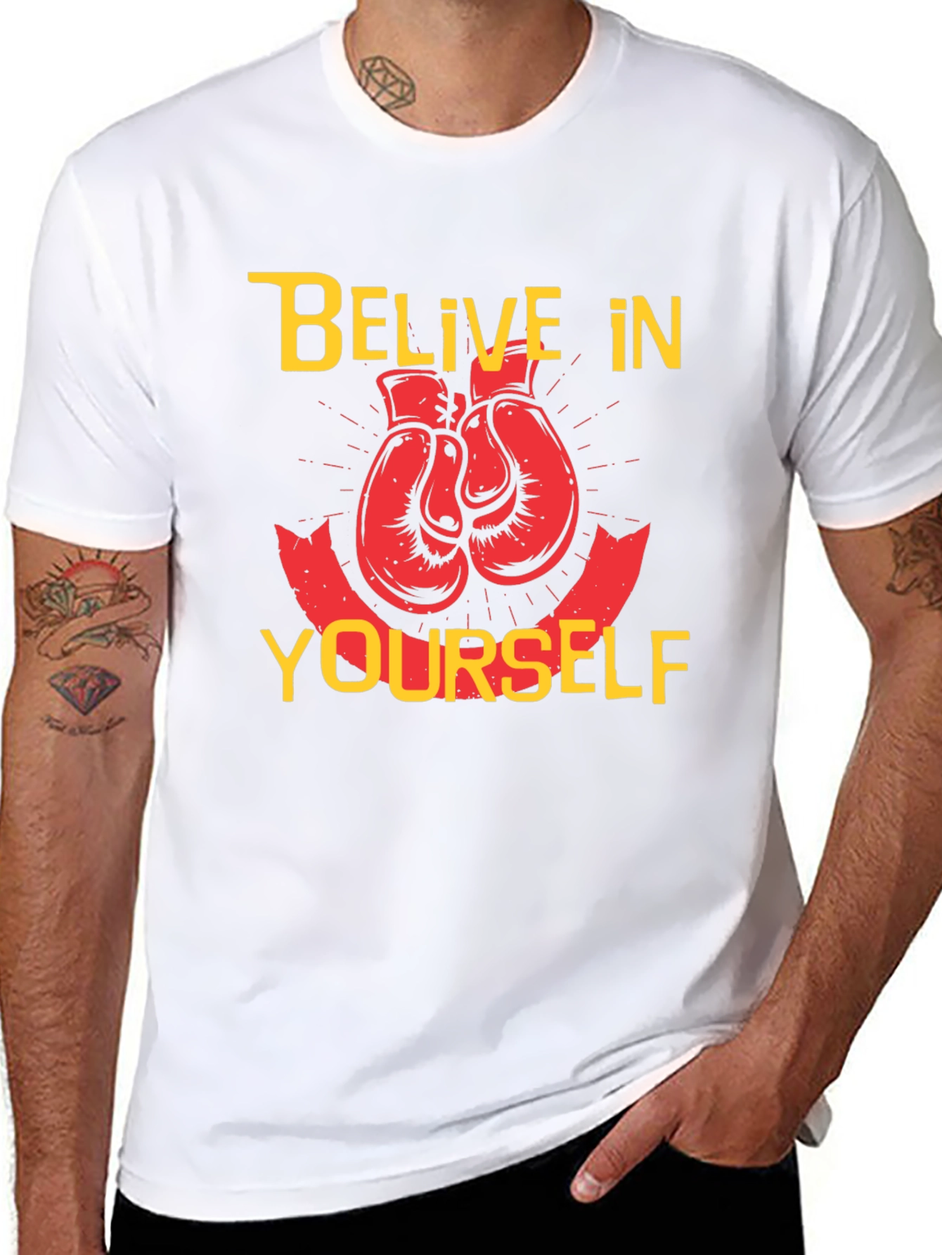Believe in Yourself Boxing Gloves T-Shirt