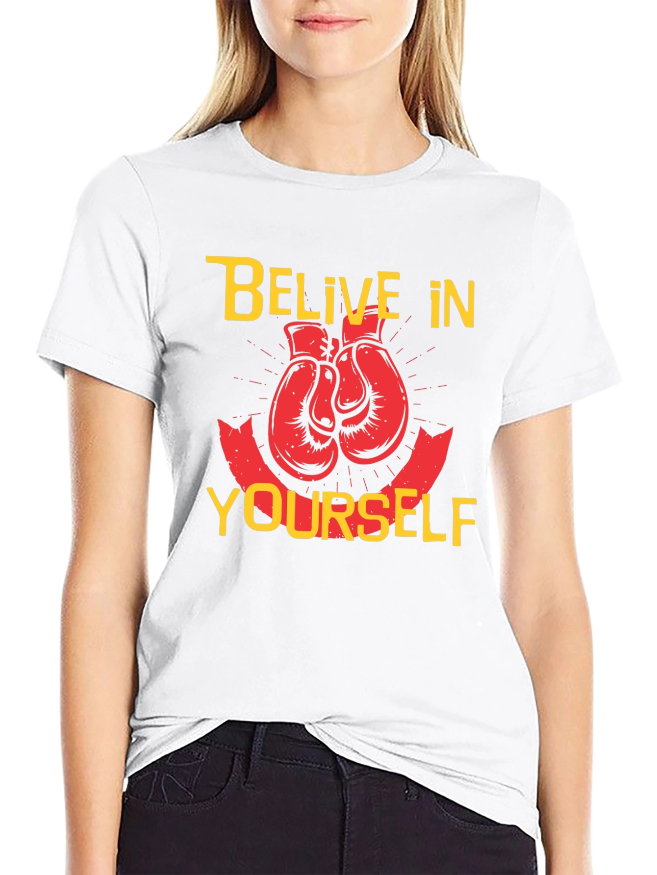 Believe in Yourself Boxing Gloves T-Shirt