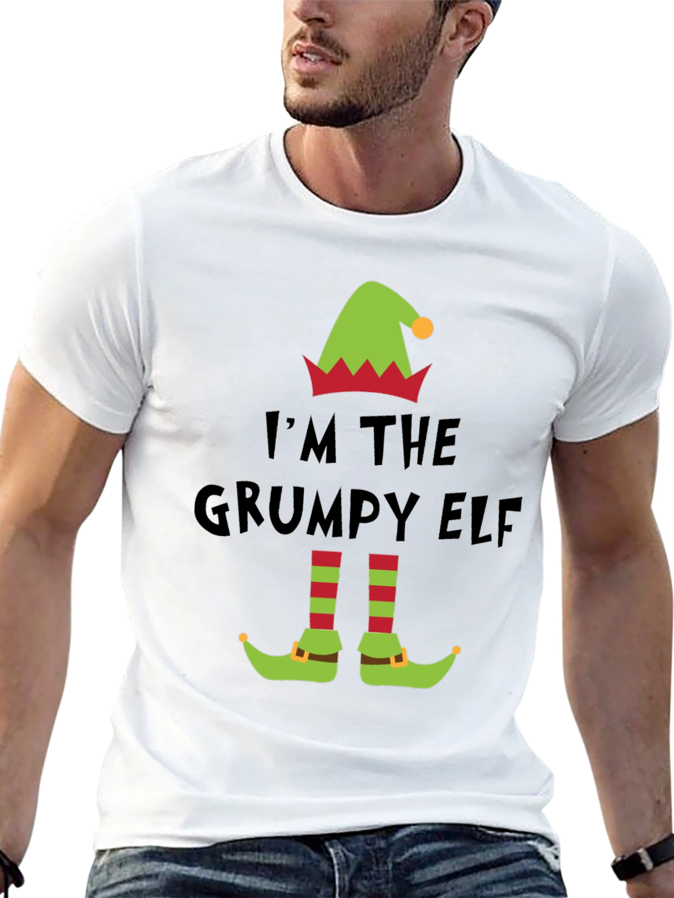Grumpy Elf T-Shirt - Holiday Humor