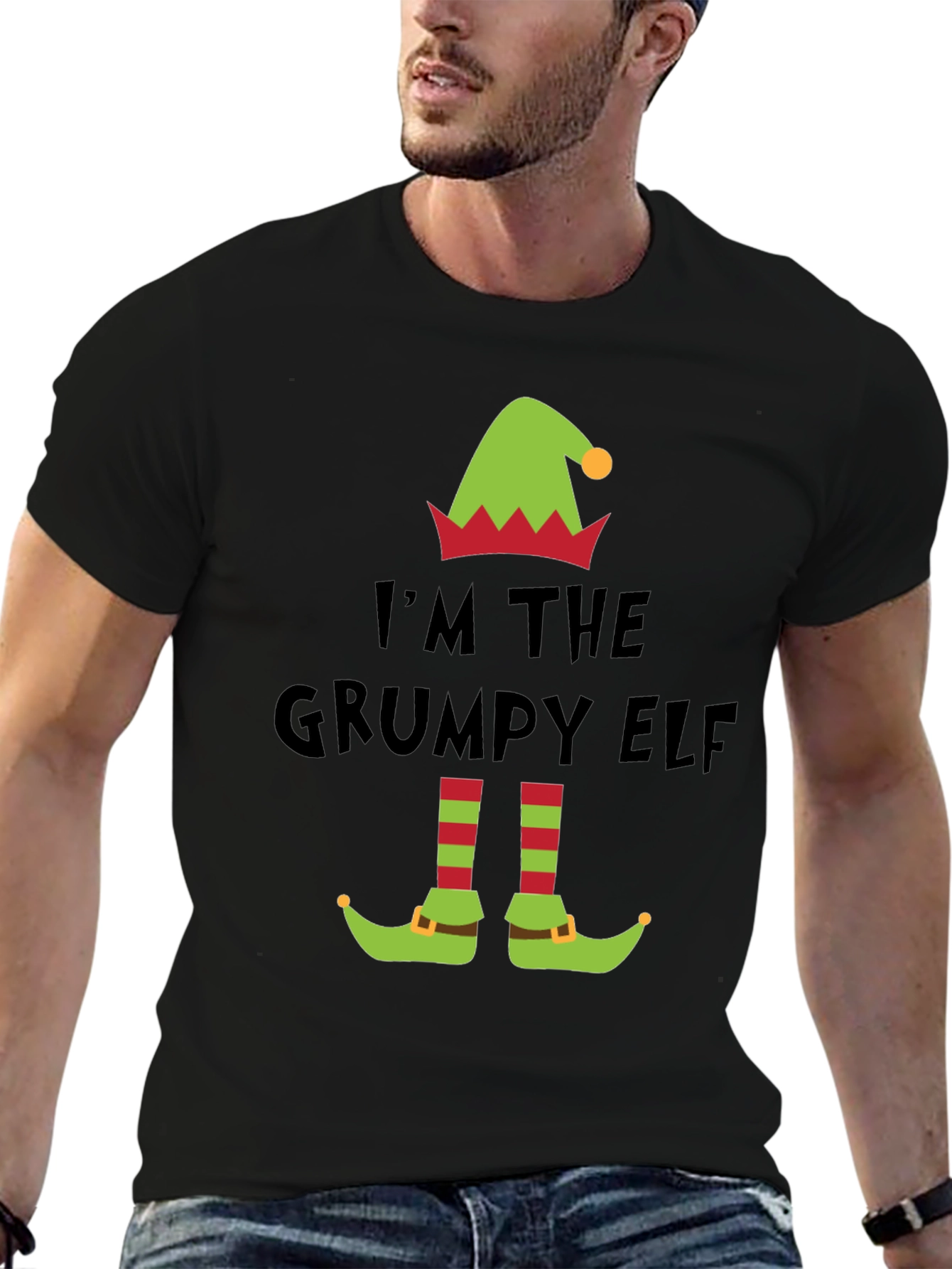 Grumpy Elf T-Shirt - Holiday Humor