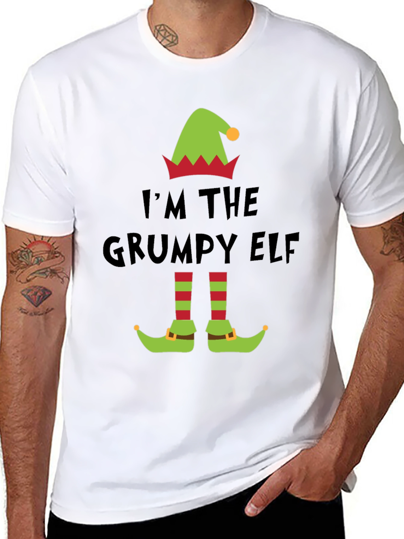 Grumpy Elf T-Shirt - Holiday Humor