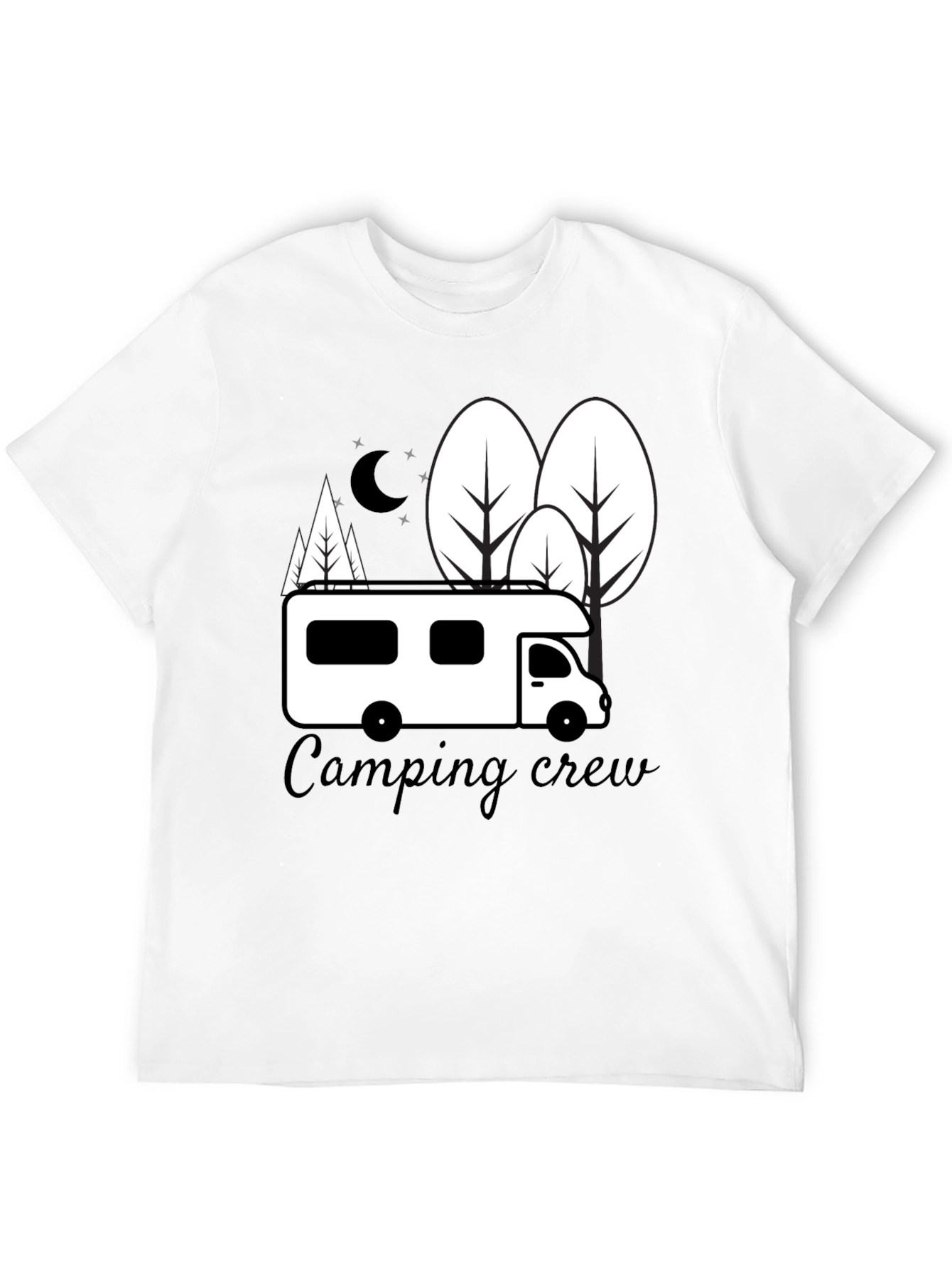 Camping Crew Graphic T-Shirt - Black