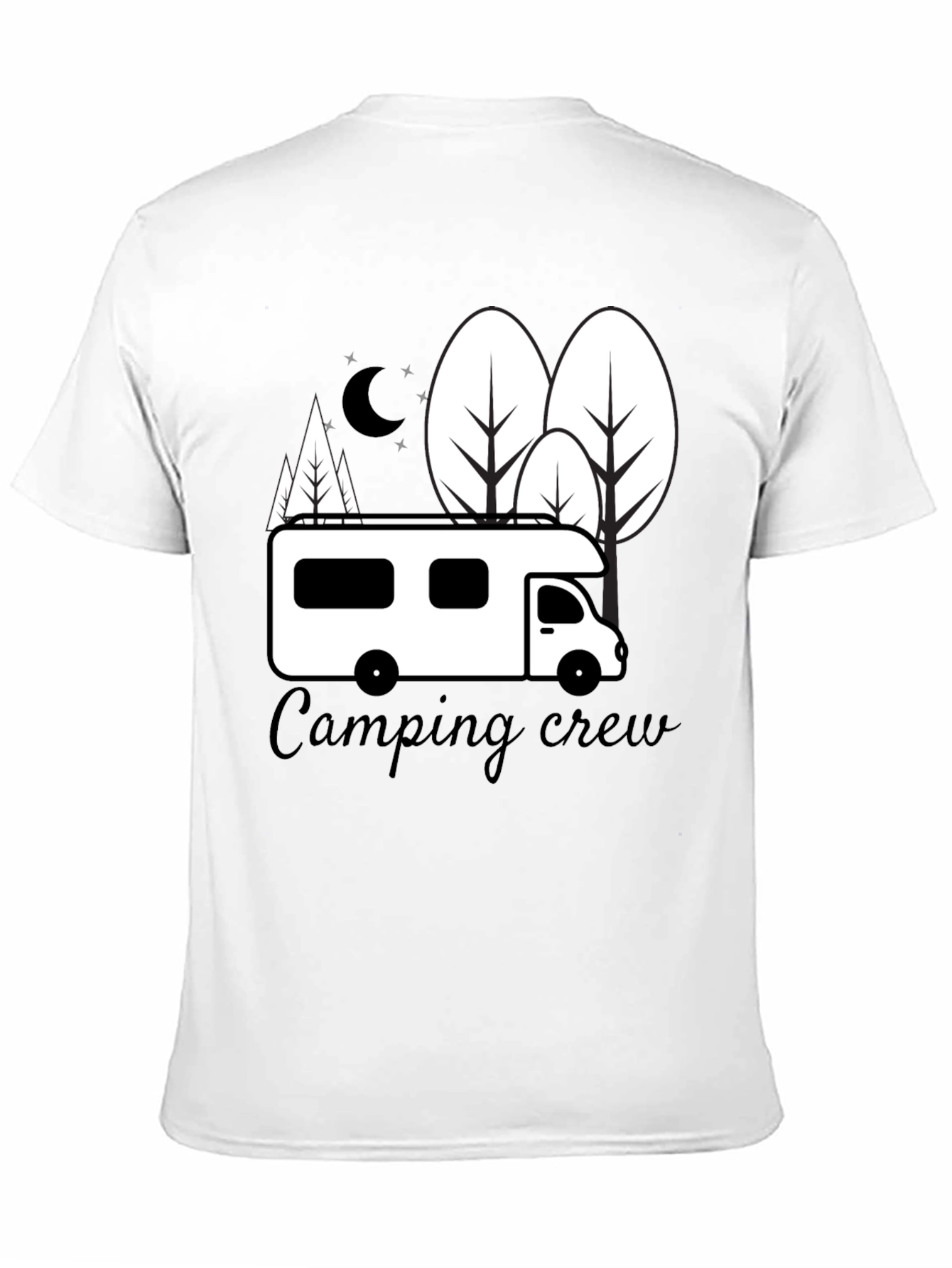 Camping Crew Graphic T-Shirt - Black