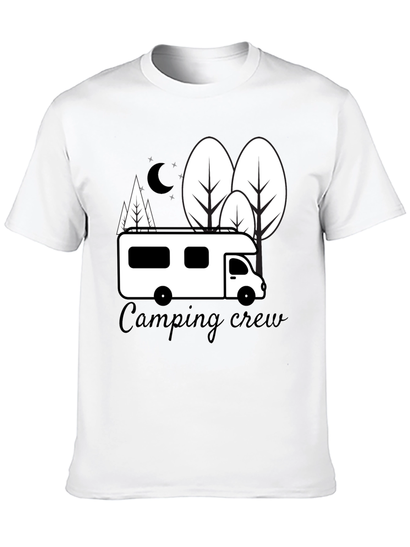 Camping Crew Graphic T-Shirt - Black