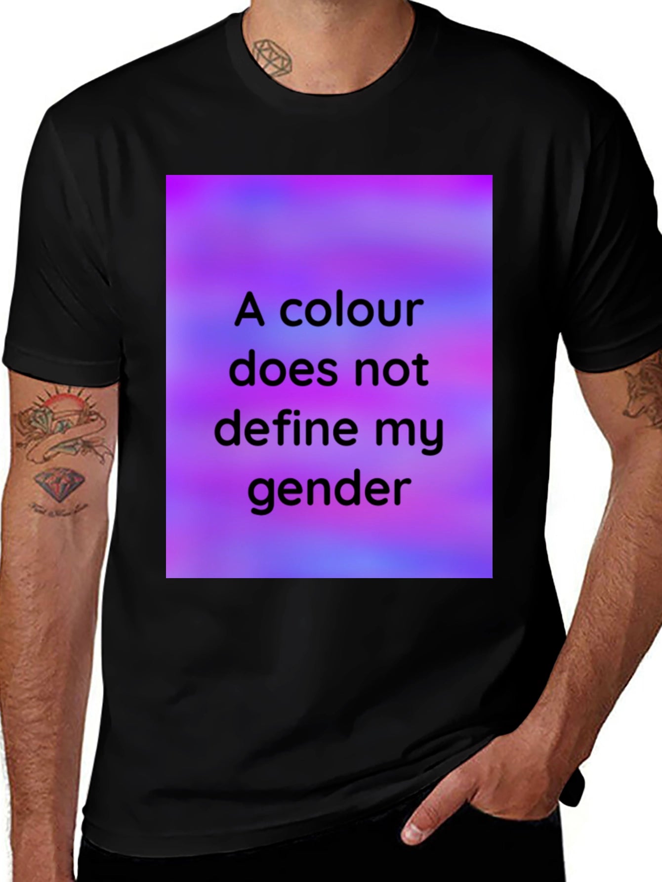 Colour Doesnt Define Gender Black T-Shirt