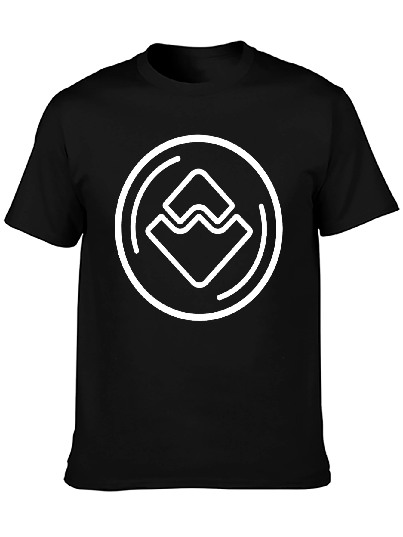 Modern Emblem Graphic Tee - Black