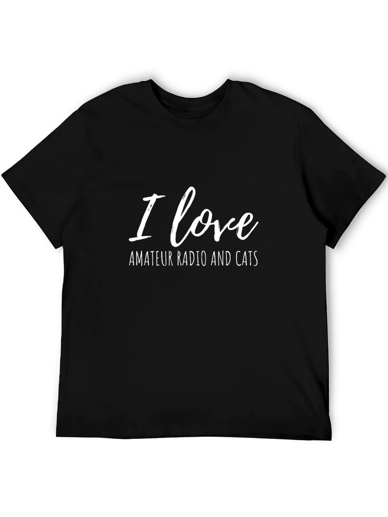 I Love Amateur Radio and Cats T-Shirt