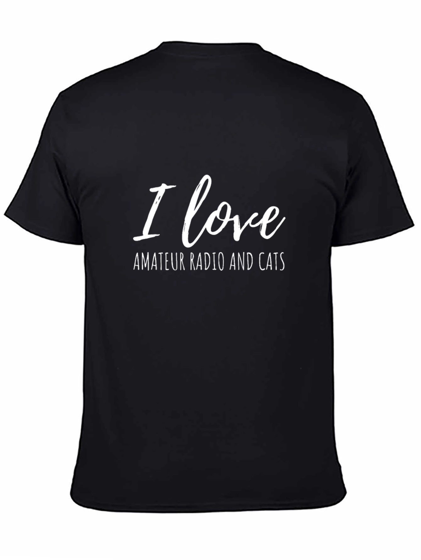 I Love Amateur Radio and Cats T-Shirt