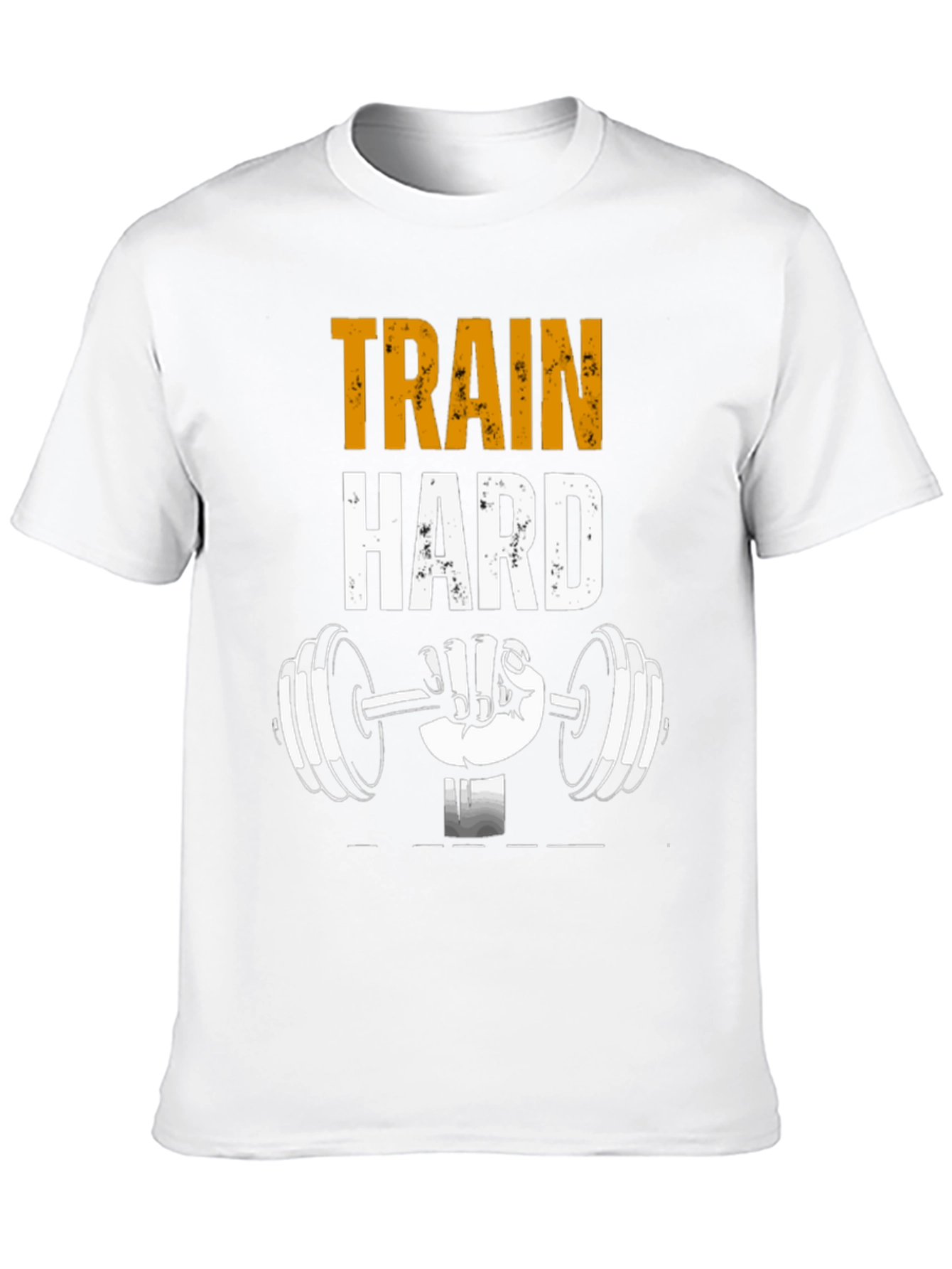 Train Hard Graphic T-Shirt Gym Workout Tee