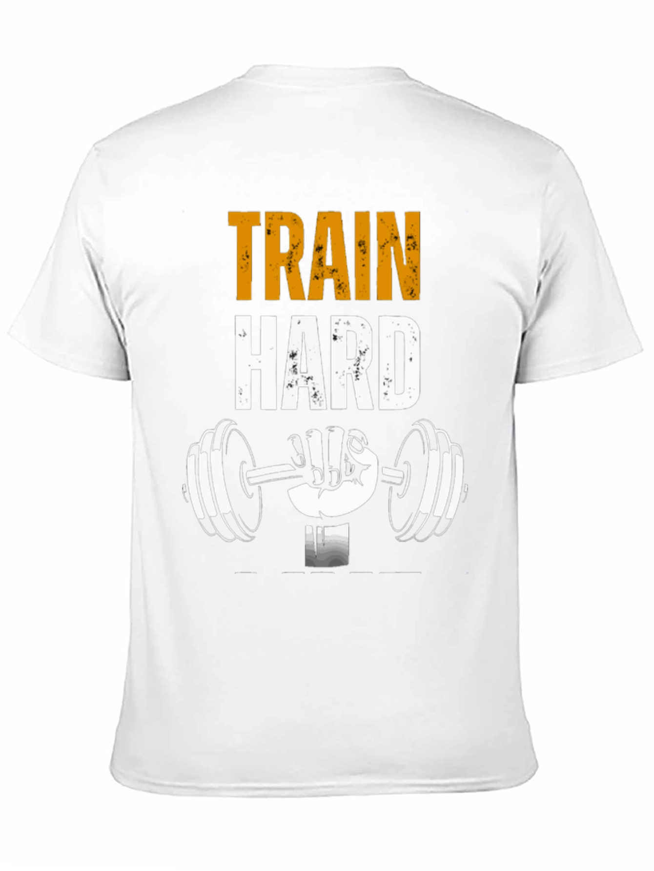 Train Hard Graphic T-Shirt Gym Workout Tee