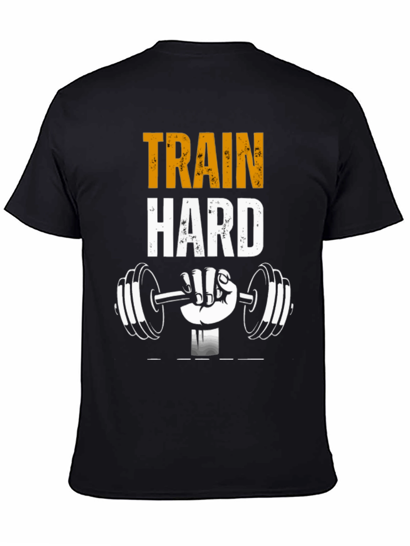 Train Hard Graphic T-Shirt Gym Workout Tee