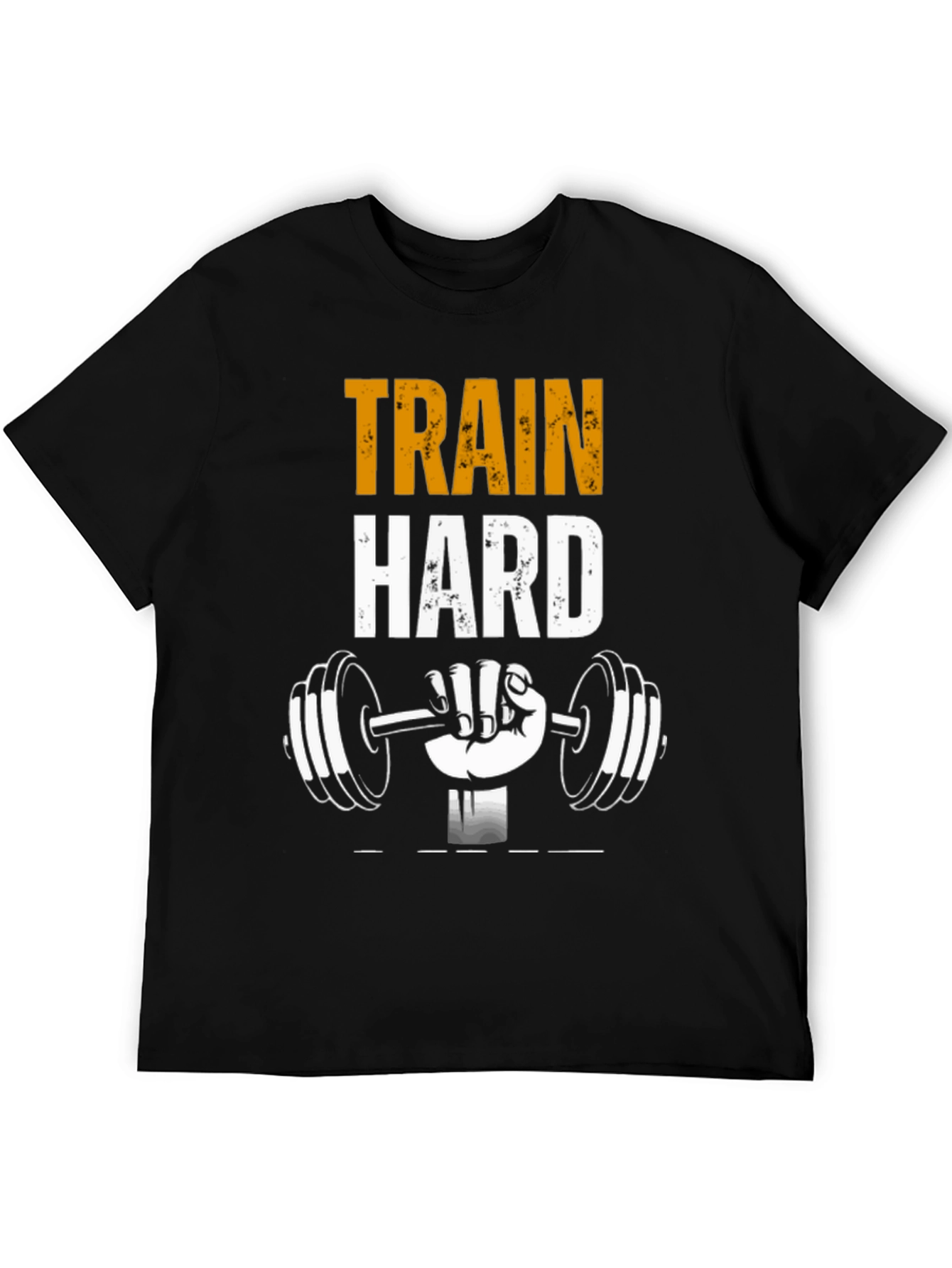 Train Hard Graphic T-Shirt Gym Workout Tee