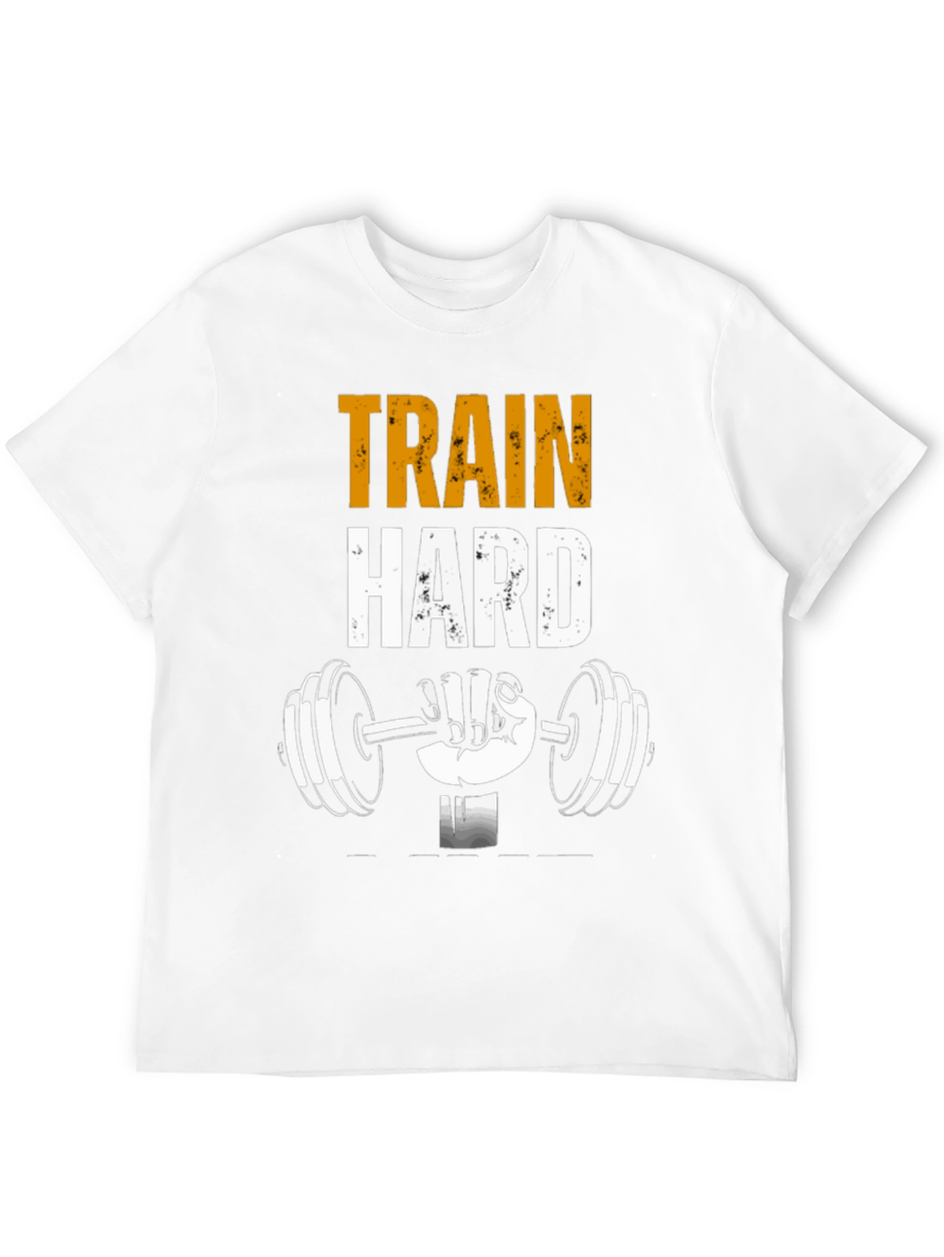 Train Hard Graphic T-Shirt Gym Workout Tee