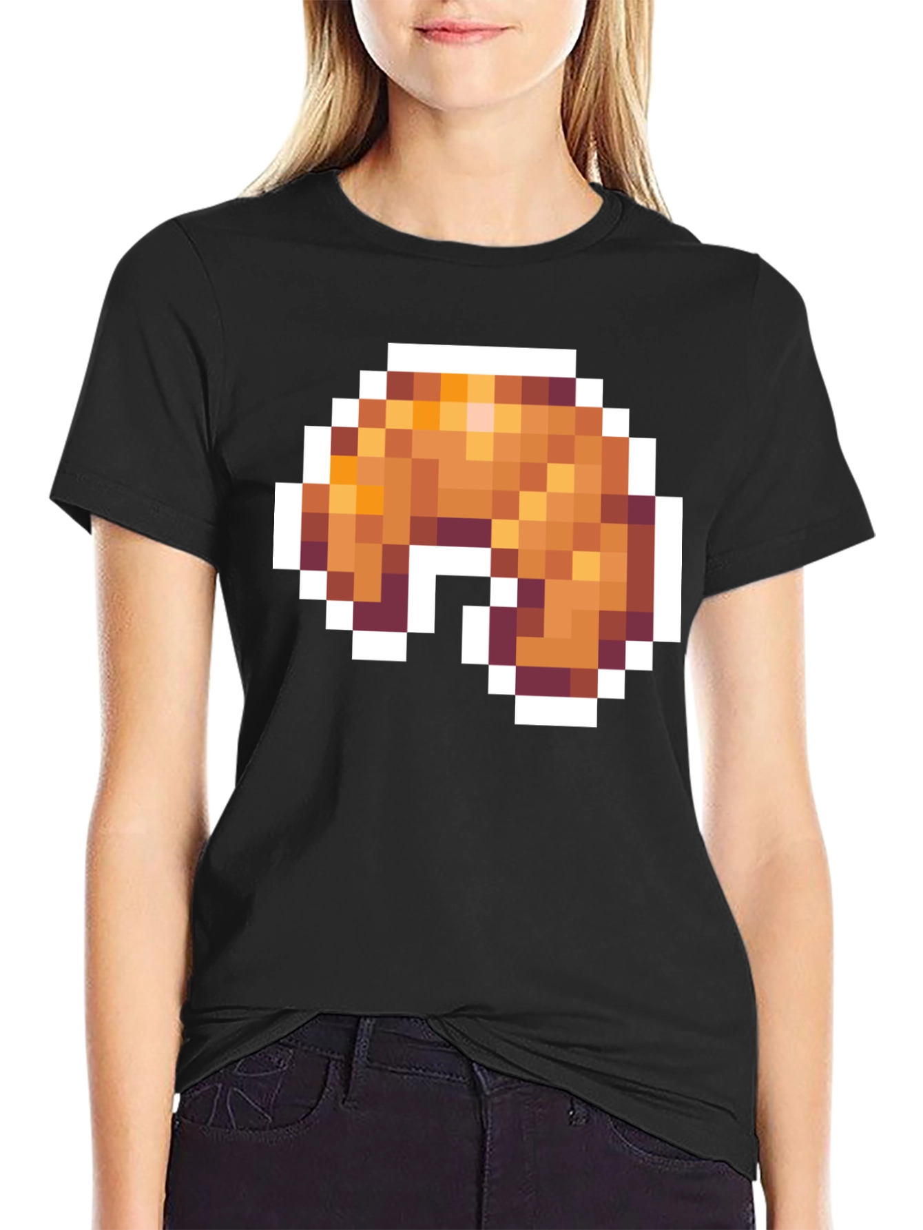 Pixel Croissant T-Shirt - Gamer Food Tee