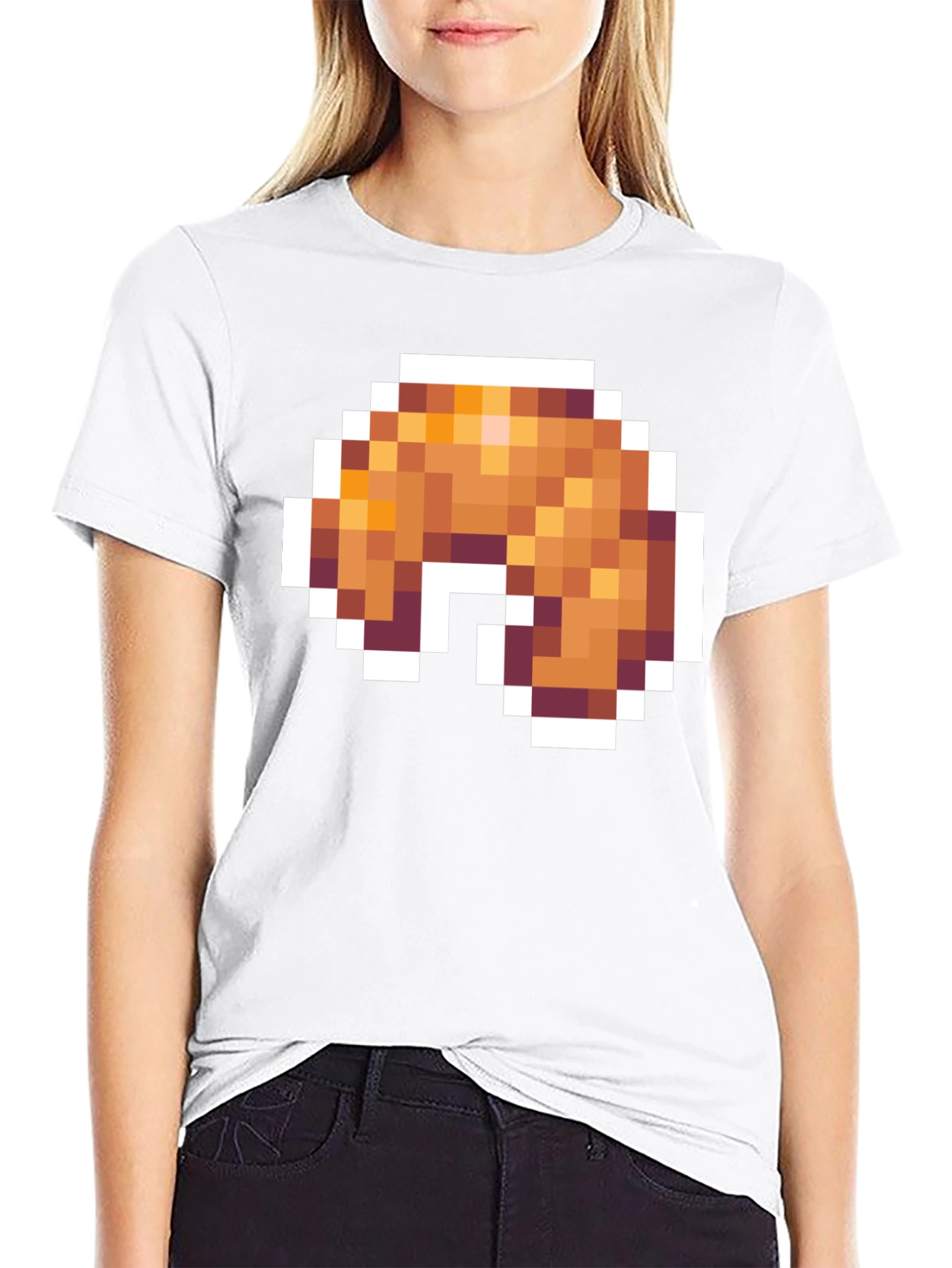 Pixel Croissant T-Shirt - Gamer Food Tee