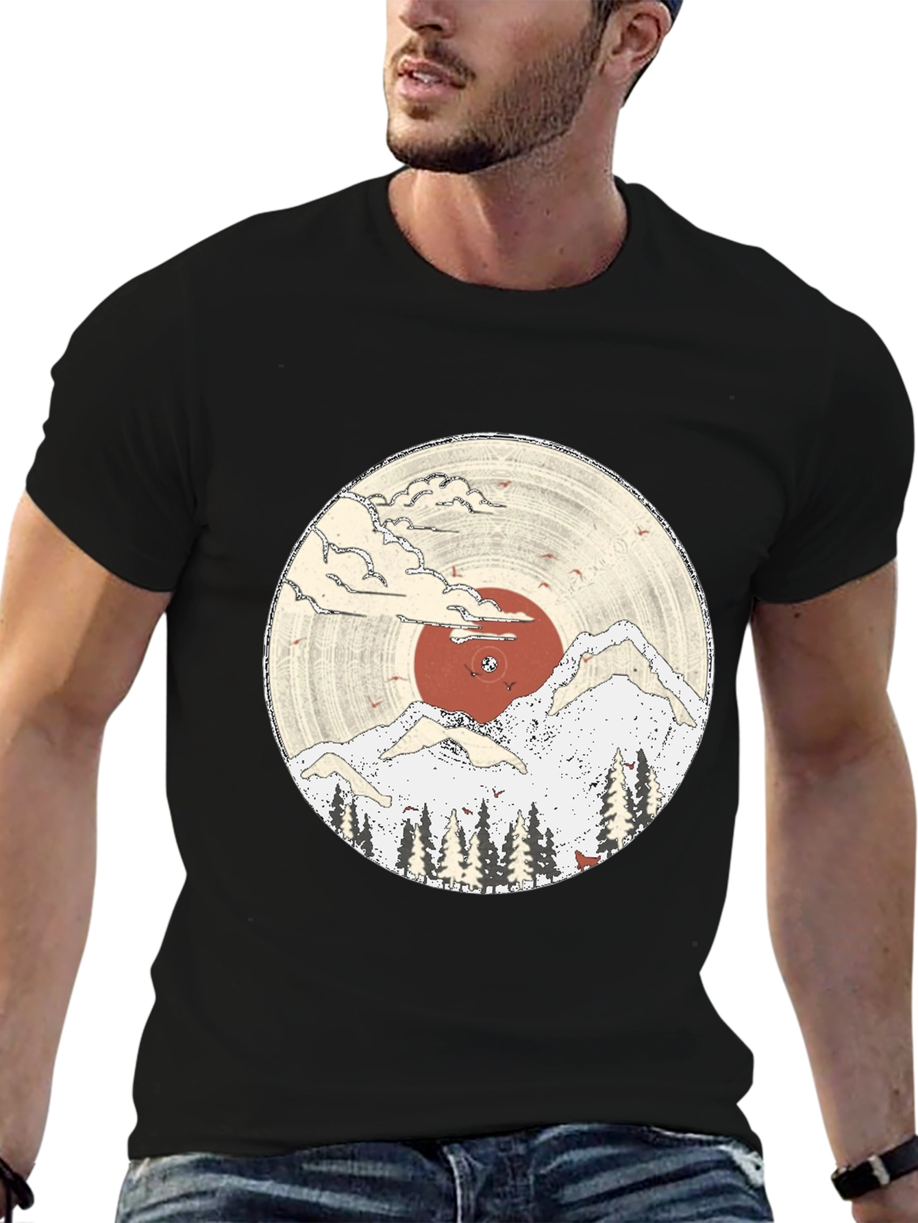 Nature Vinyl Record Graphic Tee