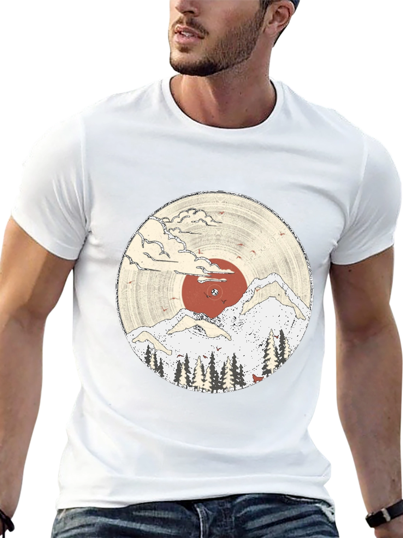 Nature Vinyl Record Graphic Tee