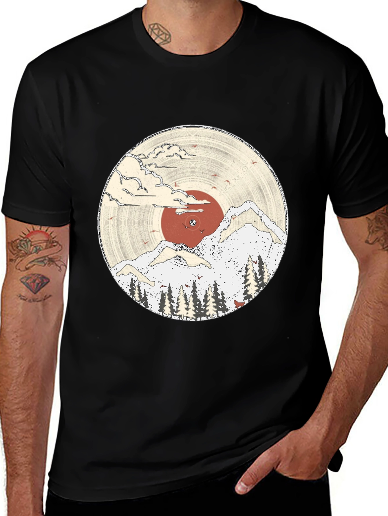 Nature Vinyl Record Graphic Tee