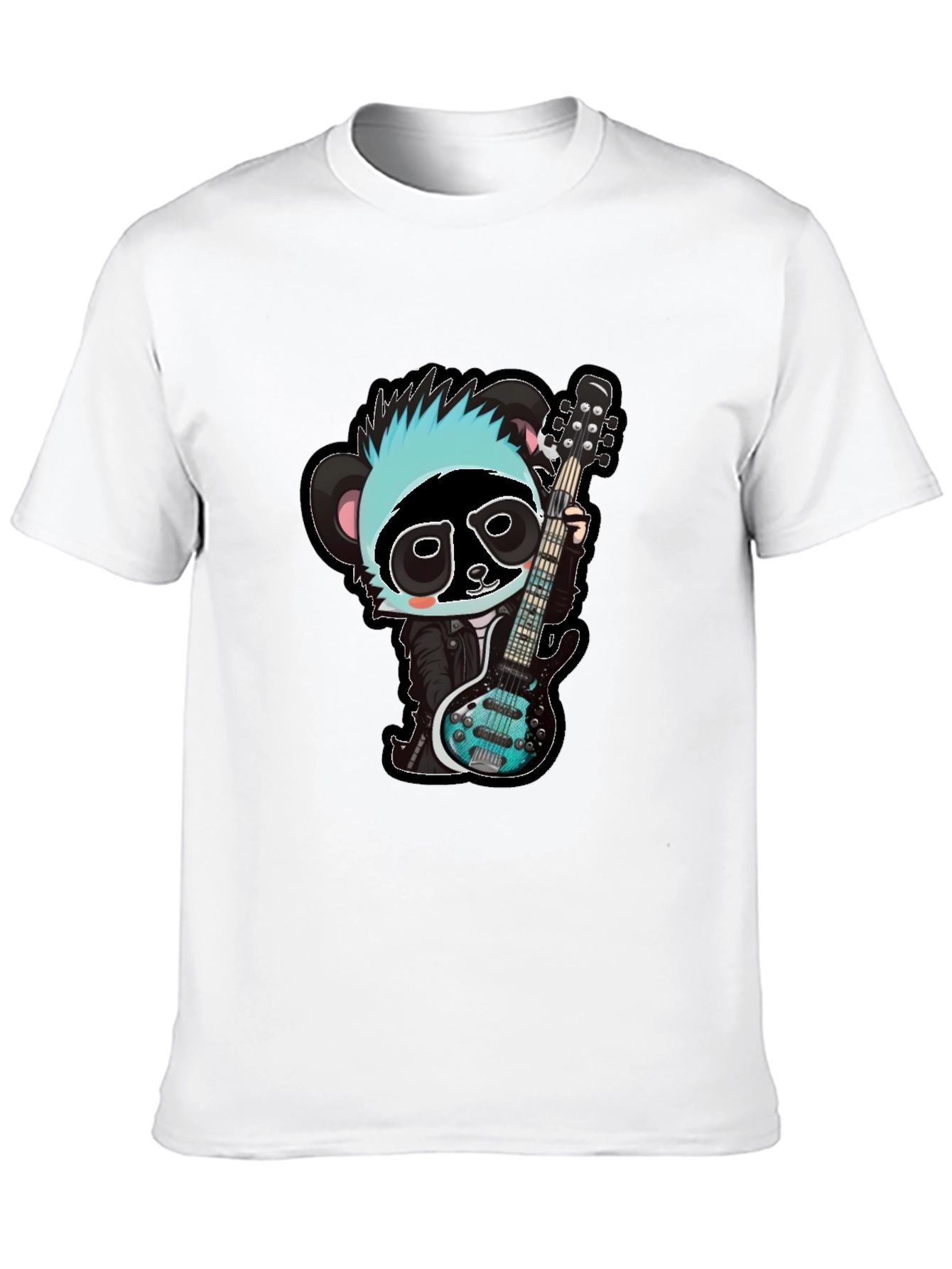 Rockin Panda Graphic Tee - Black Unisex T-Shirt