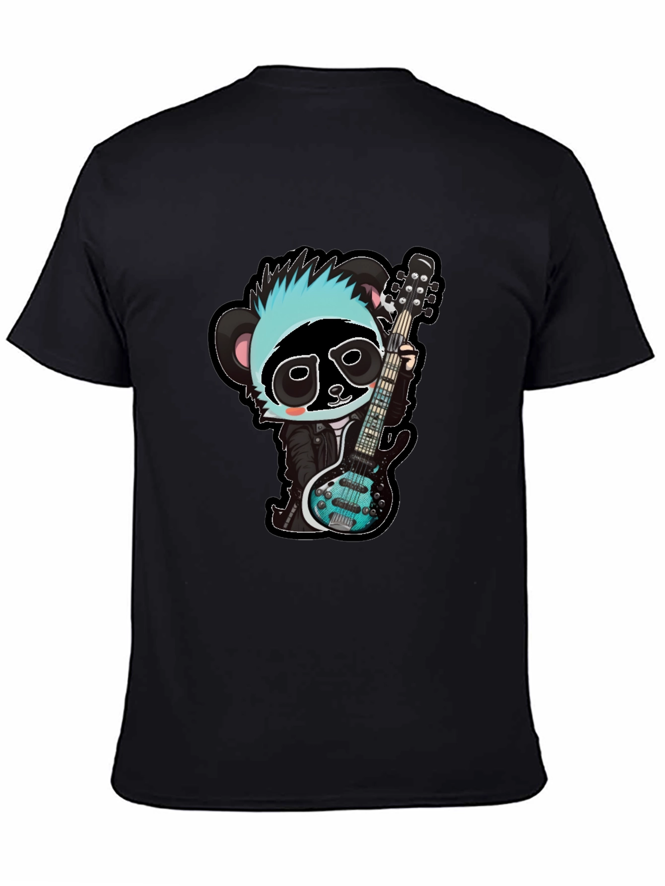 Rockin Panda Graphic Tee - Black Unisex T-Shirt
