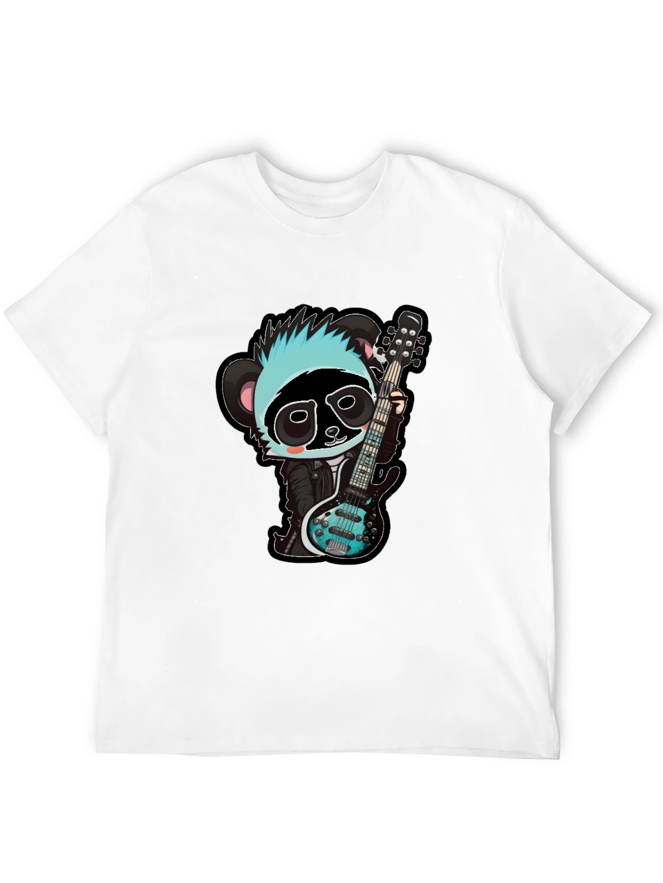 Rockin Panda Graphic Tee - Black Unisex T-Shirt