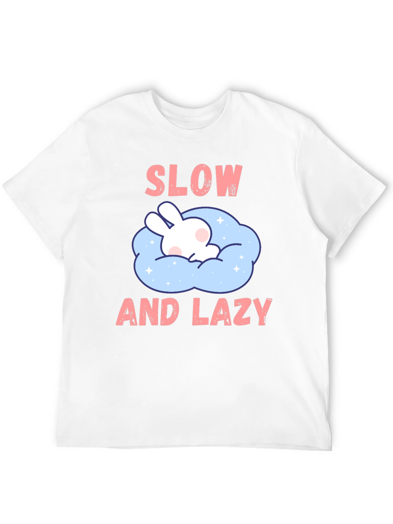 Slow and Lazy Bunny Graphic T-Shirt