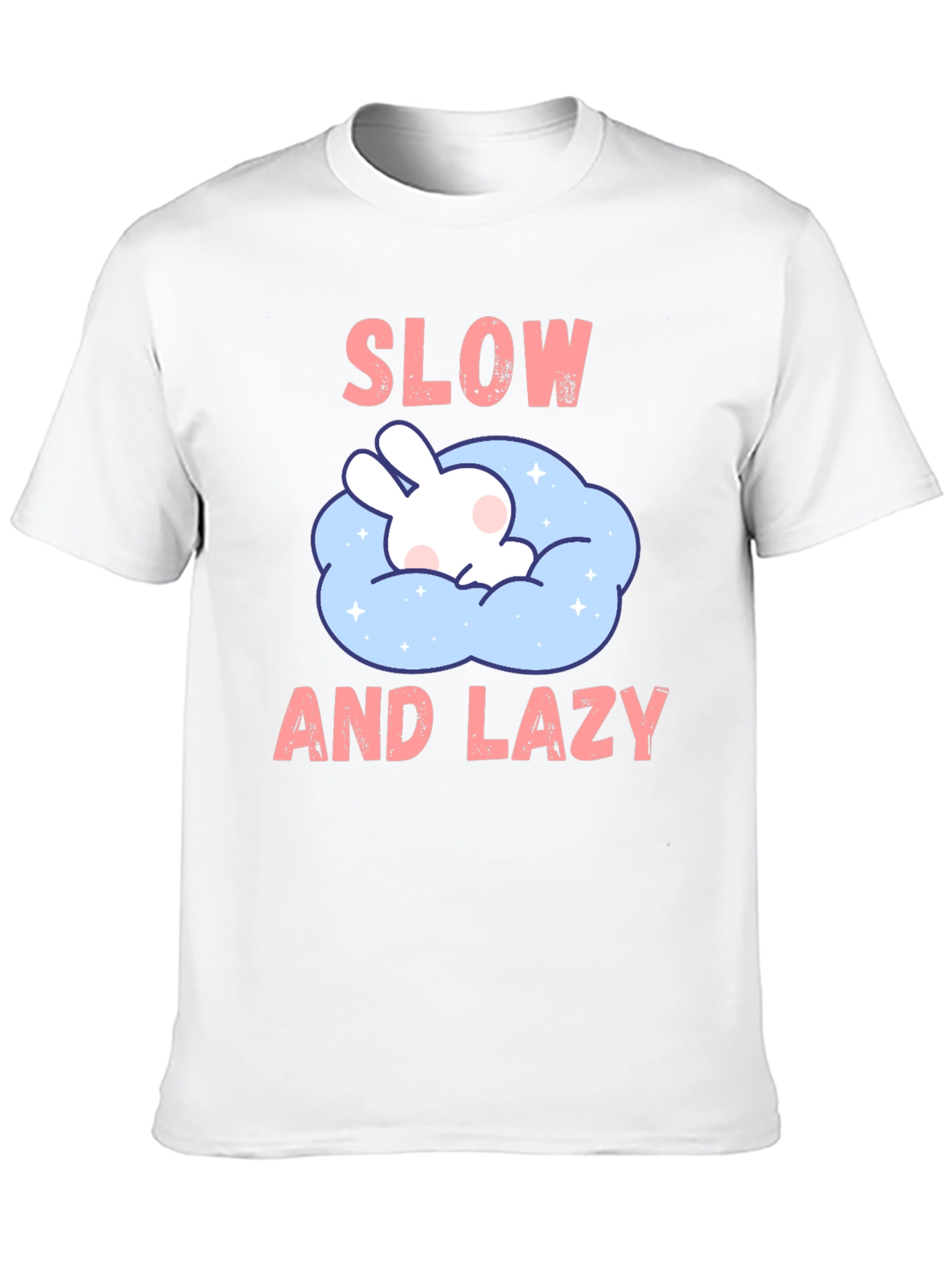 Slow and Lazy Bunny Graphic T-Shirt