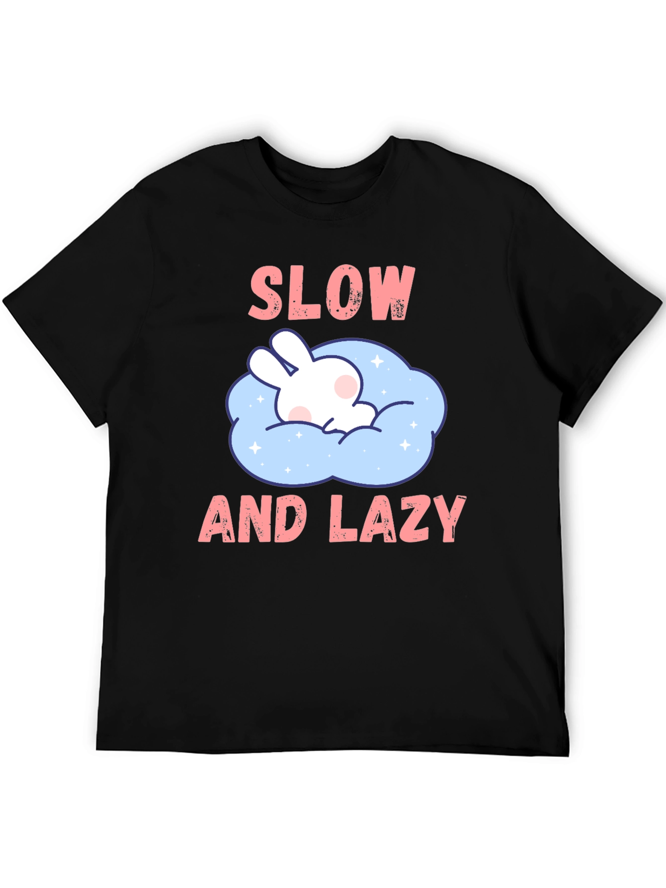 Slow and Lazy Bunny Graphic T-Shirt