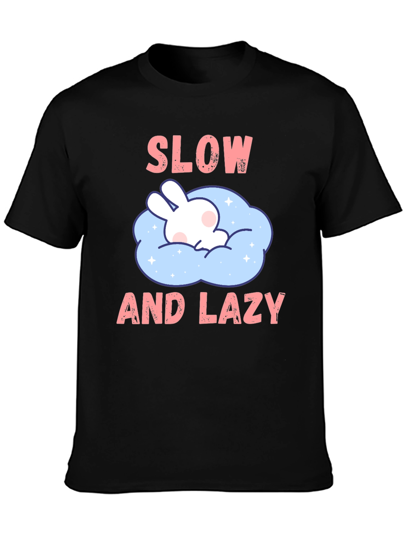 Slow and Lazy Bunny Graphic T-Shirt
