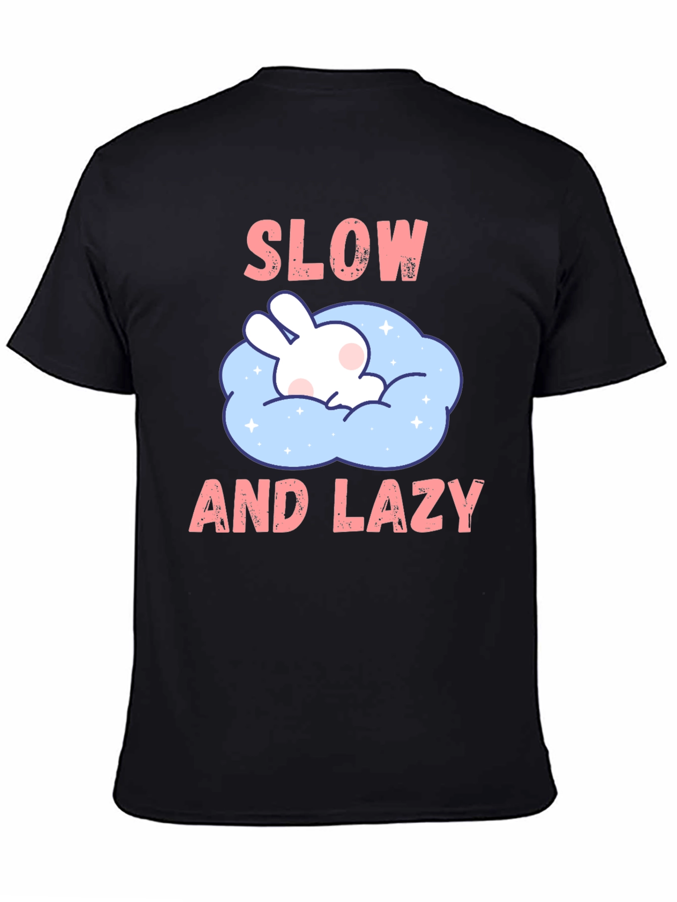 Slow and Lazy Bunny Graphic T-Shirt